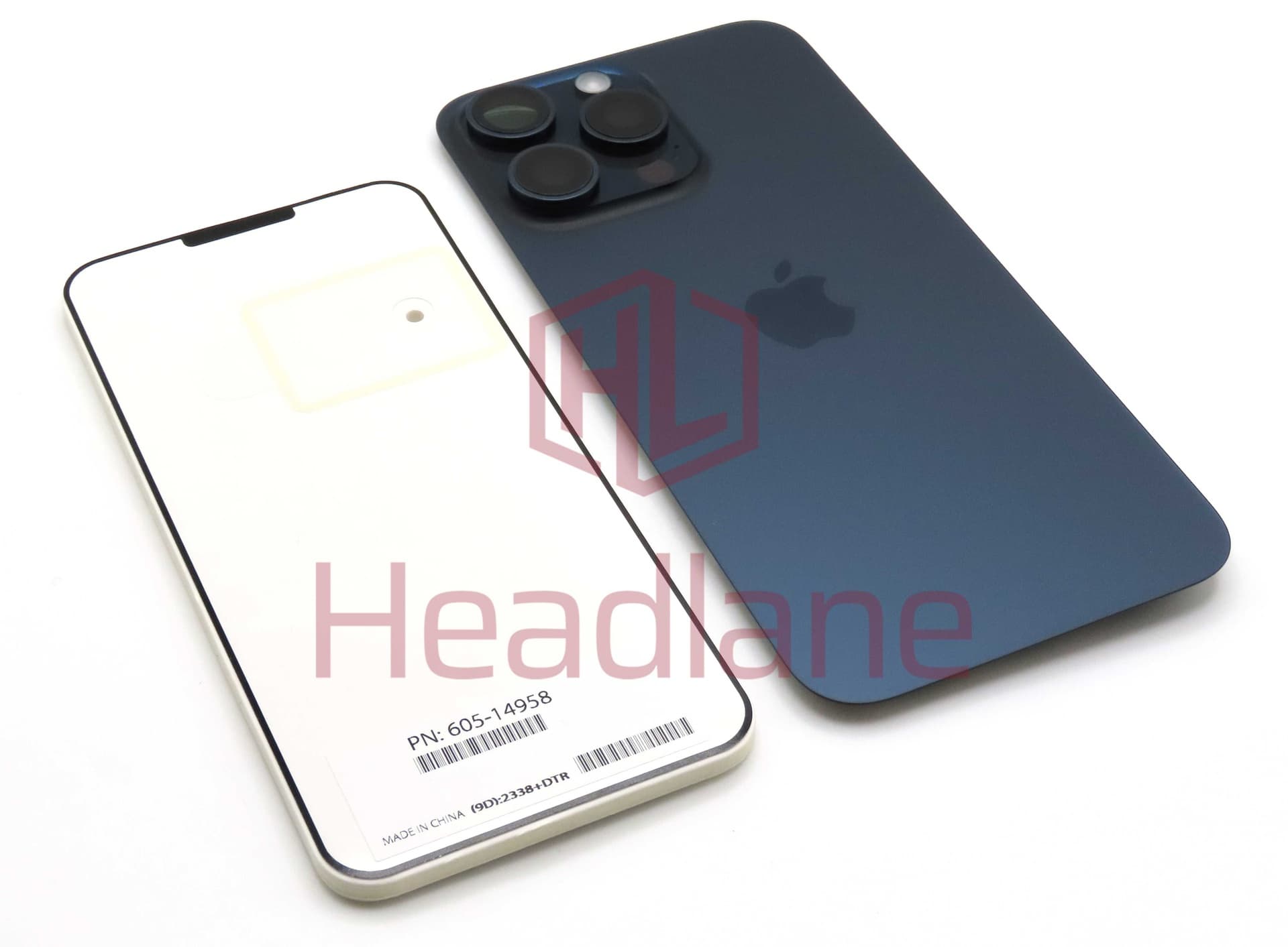 Apple iPhone 15 Pro Max Back / Battery Cover - Blue Titanium (Service Pack) - 661-36914