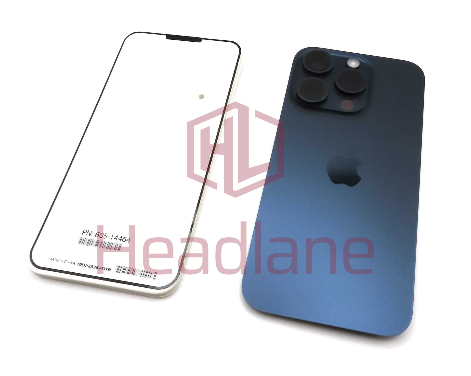 Apple iPhone 15 Pro Back / Battery Cover - Blue Titanium (Service Pack) - 661-36835