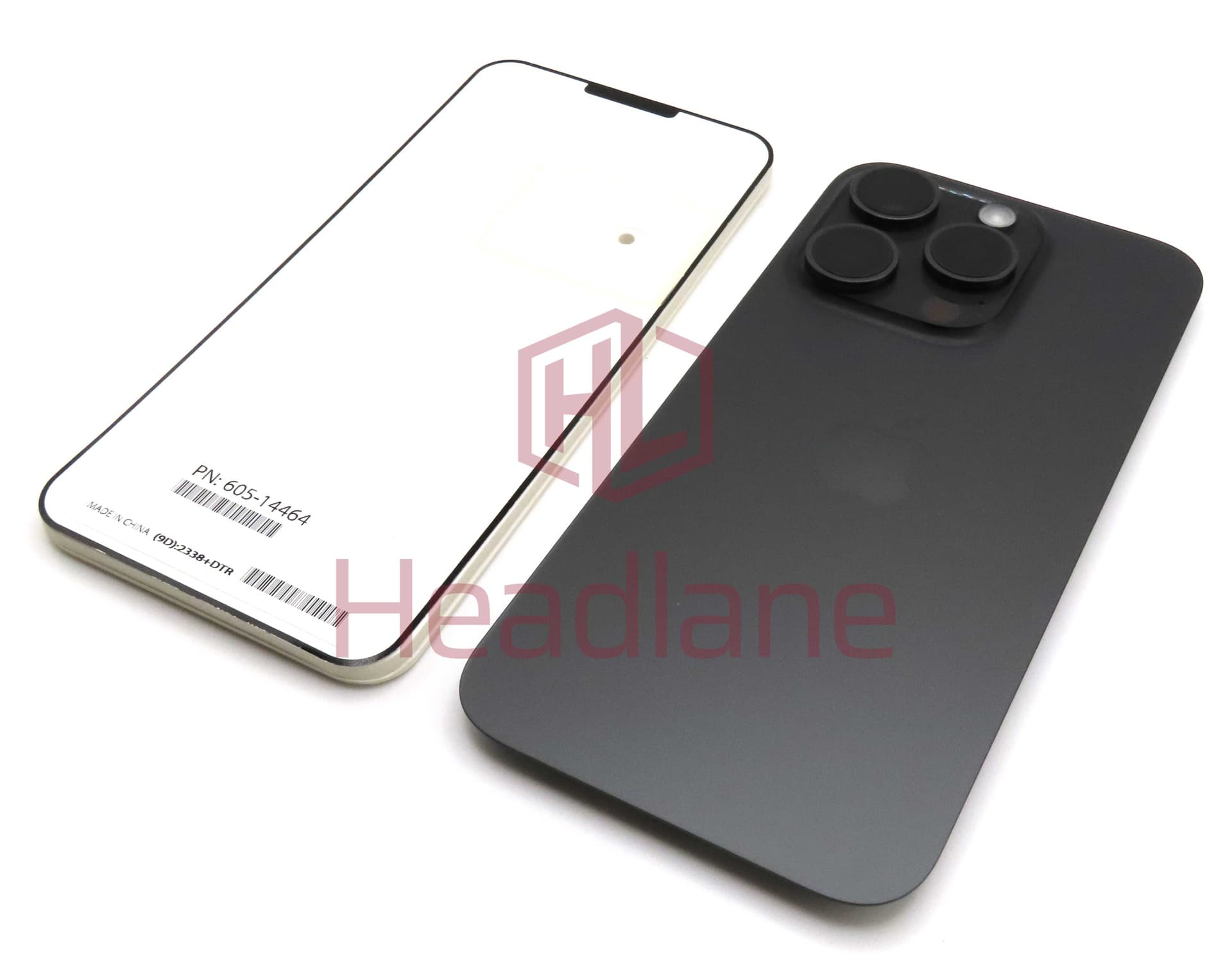 Apple iPhone 15 Pro Back / Battery Cover - Black Titanium (Service Pack) - 661-36832
