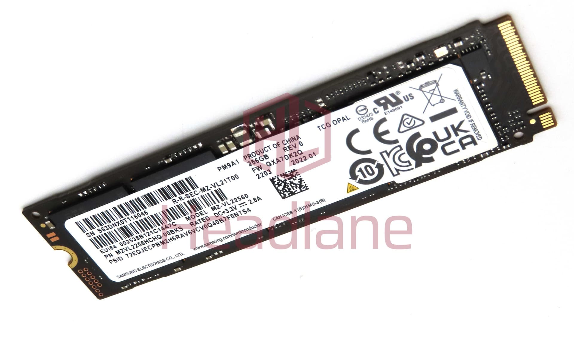 Samsung NP641BED NP965QFG Galaxy Book2 Business / Book3 Pro 360 5G 256gb M.2 SSD PM9A1 MZVL2256HCHQ-00BKS - BA59-04550A