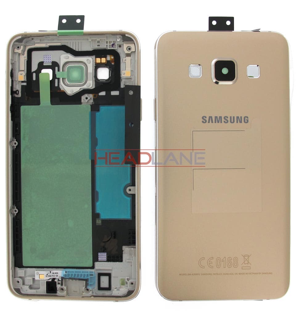 Samsung SM-A300 Galaxy A3 Middle Cover / Chassis - Gold - GH96-08196F - Samsung Replacement Part