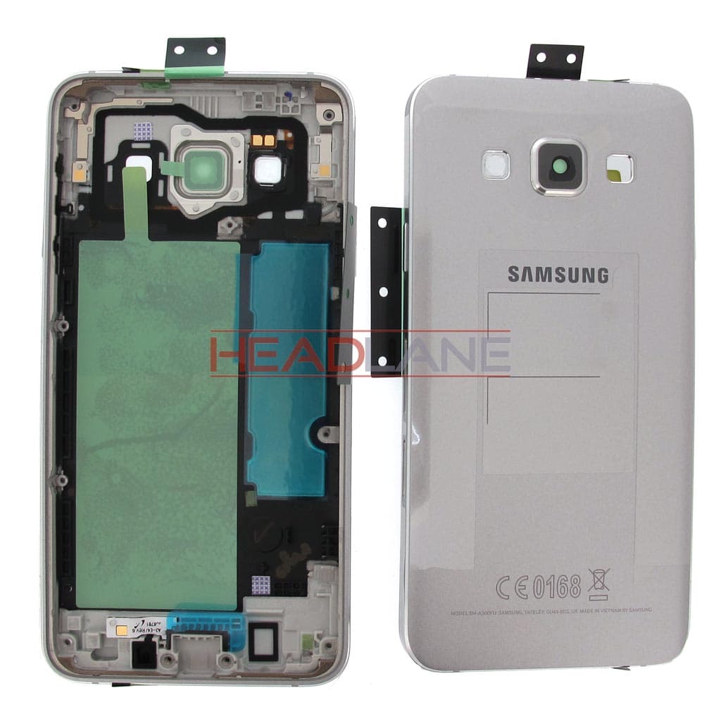 Samsung SM-A300 Galaxy A3 Middle Cover / Chassis - Silver - GH96-08196C - Samsung Replacement Part