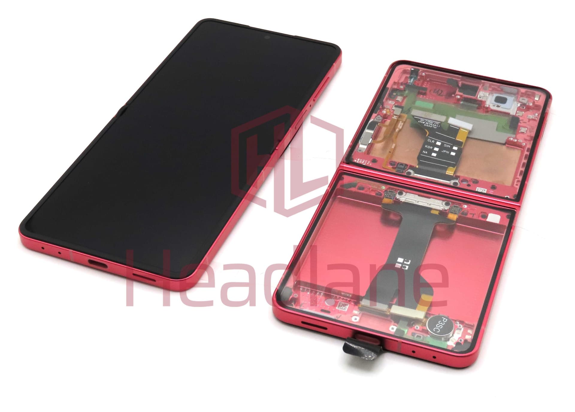 Samsung SM-F766 Galaxy Z Flip7 LCD Display / Screen + Touch - Coralred - GH82-37581D