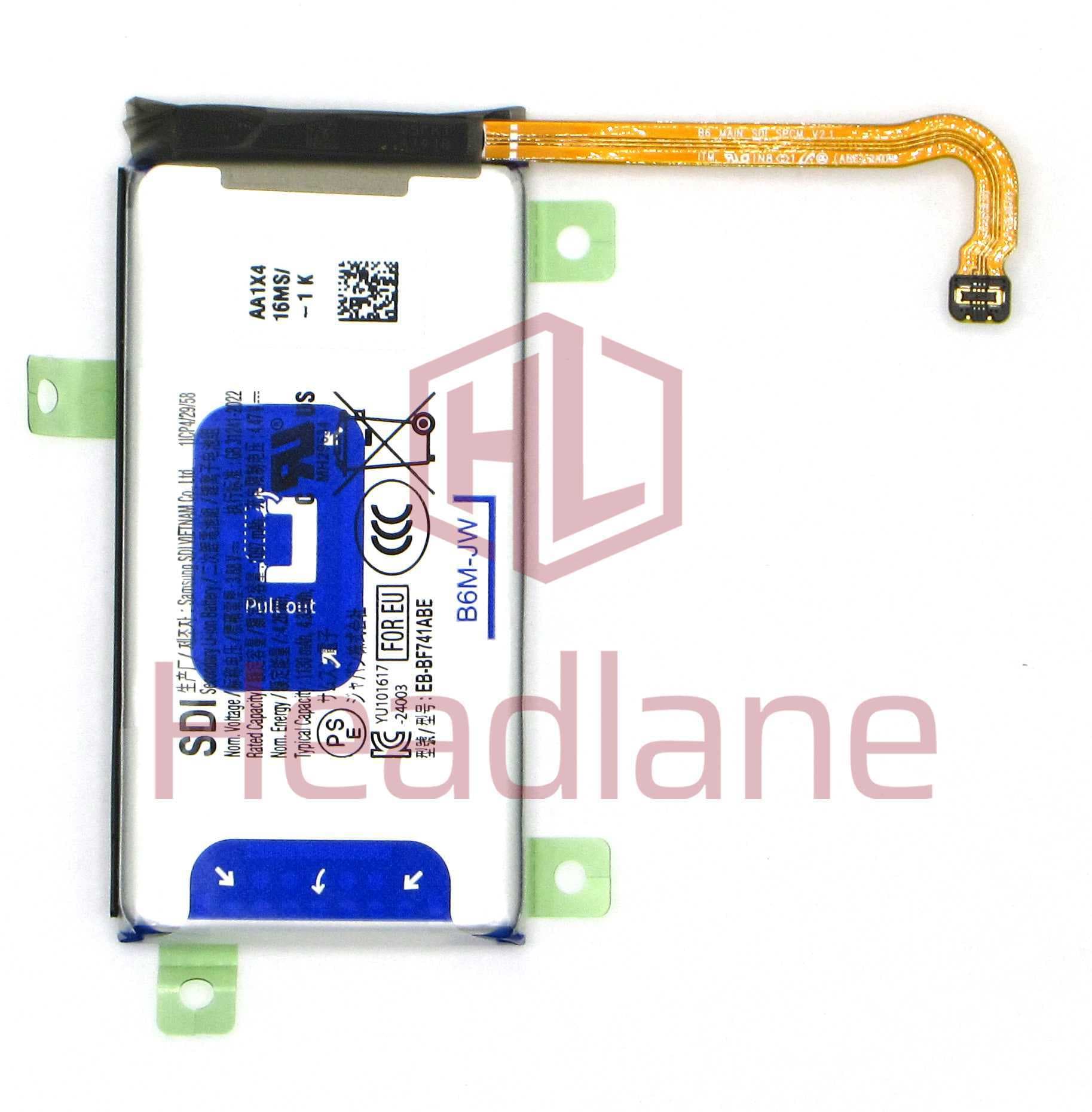 Samsung SM-F741 F761 Galaxy Z Flip6 5G / Flip7 FE EB-BF741ABE 1130mAh Secondary Internal Battery - GH82-37736A