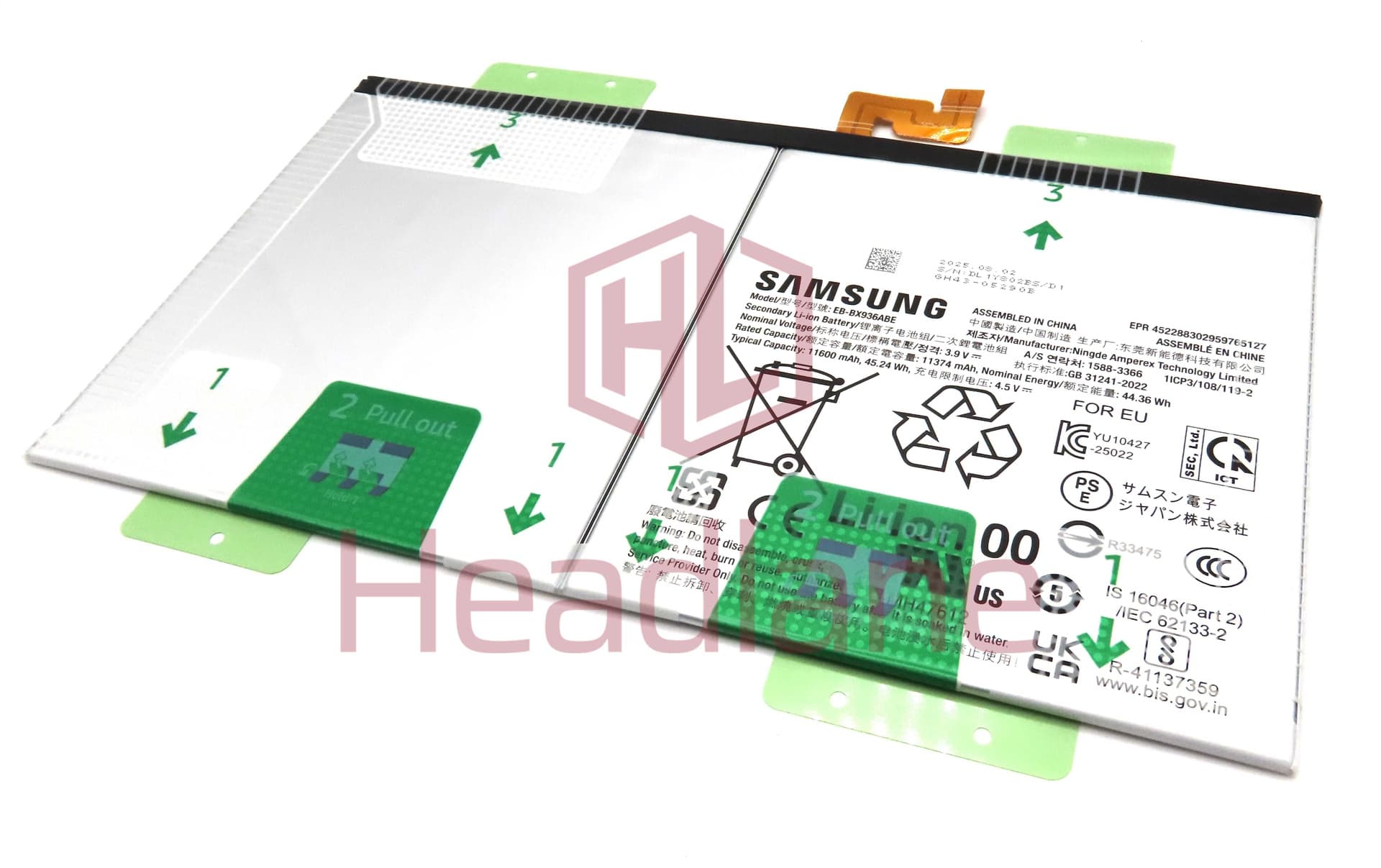 Samsung SM-X930 X936 Galaxy Tab S11 Ultra (WiFi / 5G) EB-BX936ABE 1160mAh Battery - GH82-38349A