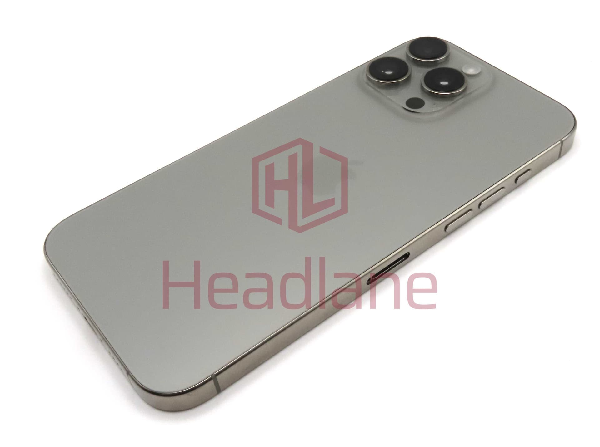 Apple iPhone 16 Pro Max Back / Battery Cover + Small Parts - Natural Titanium (Pulled - Grade A) - IP16PMBH-NT-A
