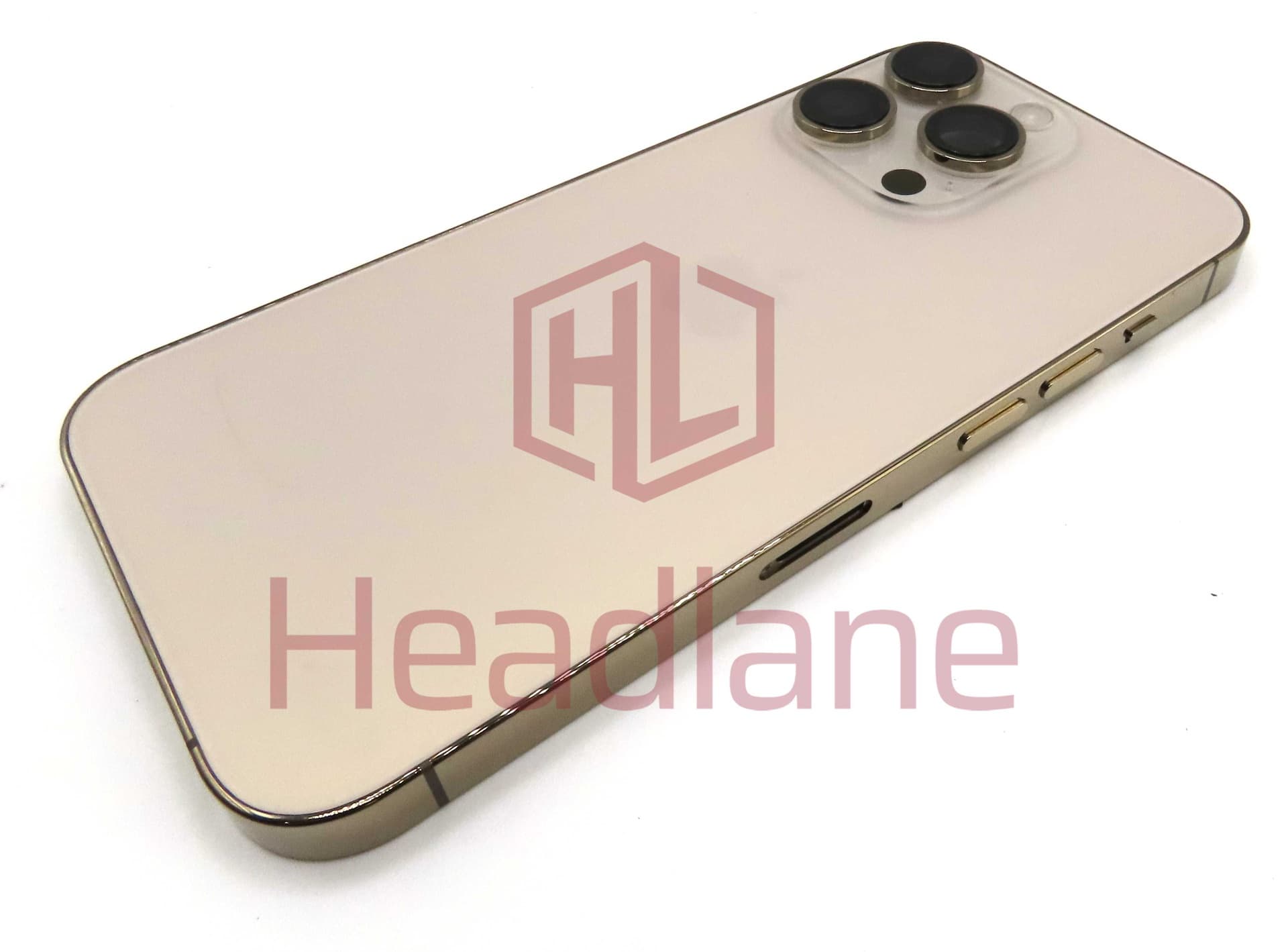 iPhone 14 Pro Back / Battery Cover + Small Parts - Gold (Pulled - Grade C) (No Camera) - IP14PRBH-GD-C-NC