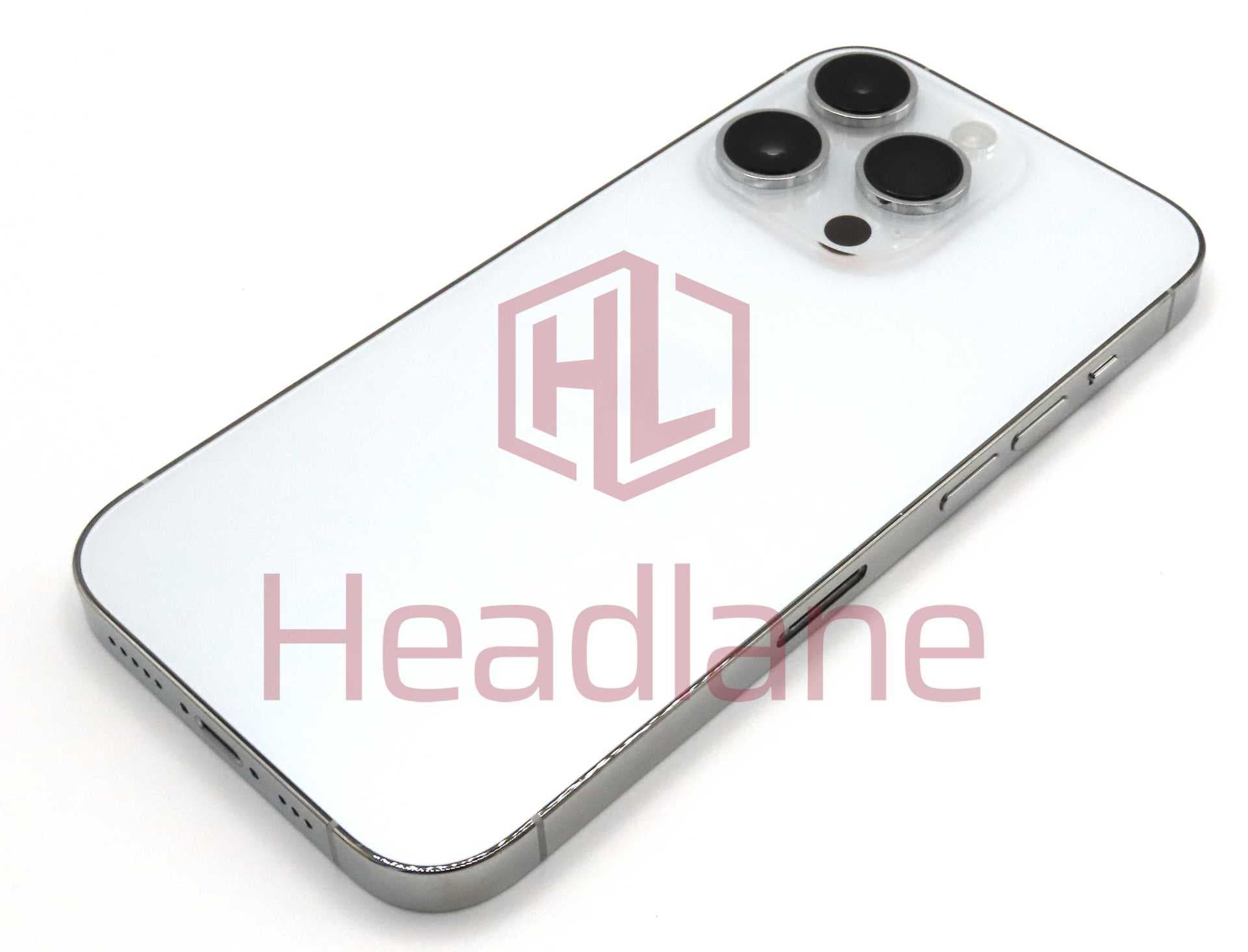 iPhone 14 Pro Back / Battery Cover + Small Parts - Silver (Pulled - Grade B) - IP14PRBH-SL-B - Pulled Replacement Part
