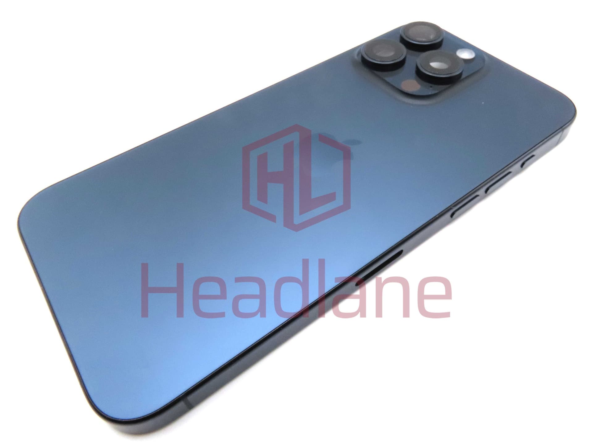 Apple iPhone 15 Pro Max Back / Battery Cover + Small Parts - Blue Titanium (Pulled - Grade A) (No Camera) - IP15PMBH-BLT-A-NC
