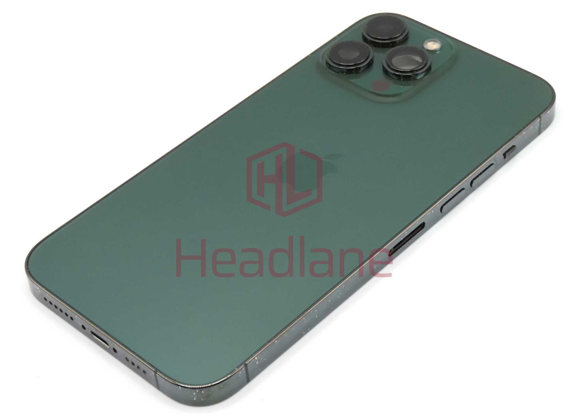 iPhone 13 Pro Max Back / Battery Cover + Small Parts - Green (Pulled - Grade C) (No Camera) - IP13PMBH-AG-C-NC