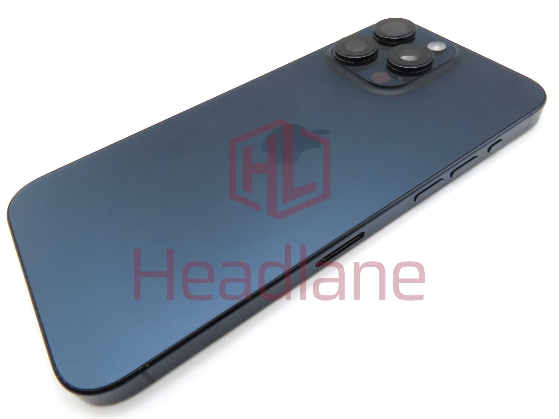 Apple iPhone 15 Pro Max Back / Battery Cover + Small Parts - Blue Titanium (Pulled - Grade B) (No Camera) - IP15PMBH-BLT-B-NC