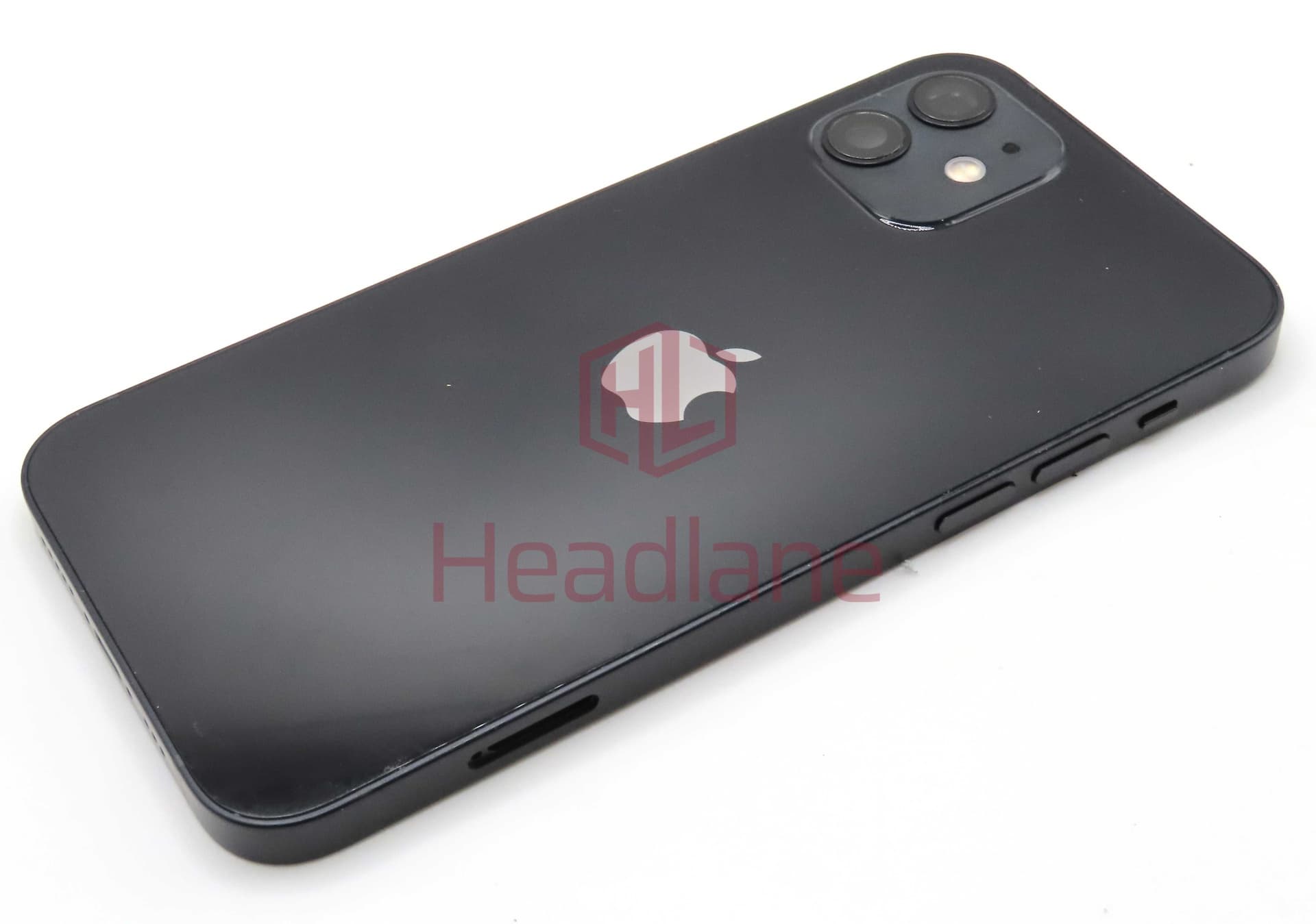 iPhone 12 Back / Battery Cover + Small Parts - Black (Pulled - Grade A) (No Camera) - IP12BH-BK-A-NC