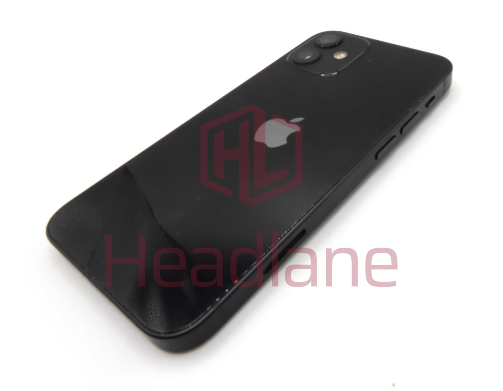 Apple iPhone 12 Mini Back / Battery Cover + Small Parts - Black (Pulled - Grade C) (No Camera) - IP12MBH-BK-C-NC