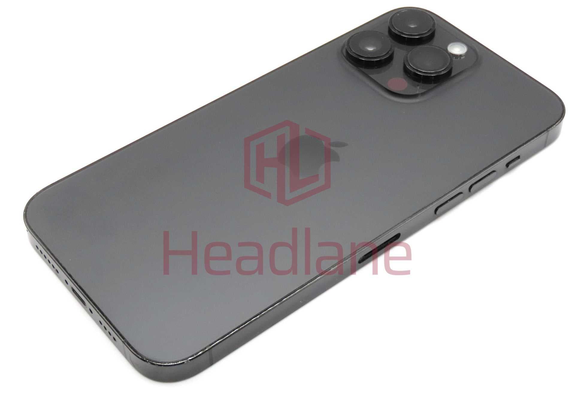 iPhone 14 Pro Max Back / Battery Cover + Small Parts - Black (Pulled - Grade C) - IP14PMBH-BK-C