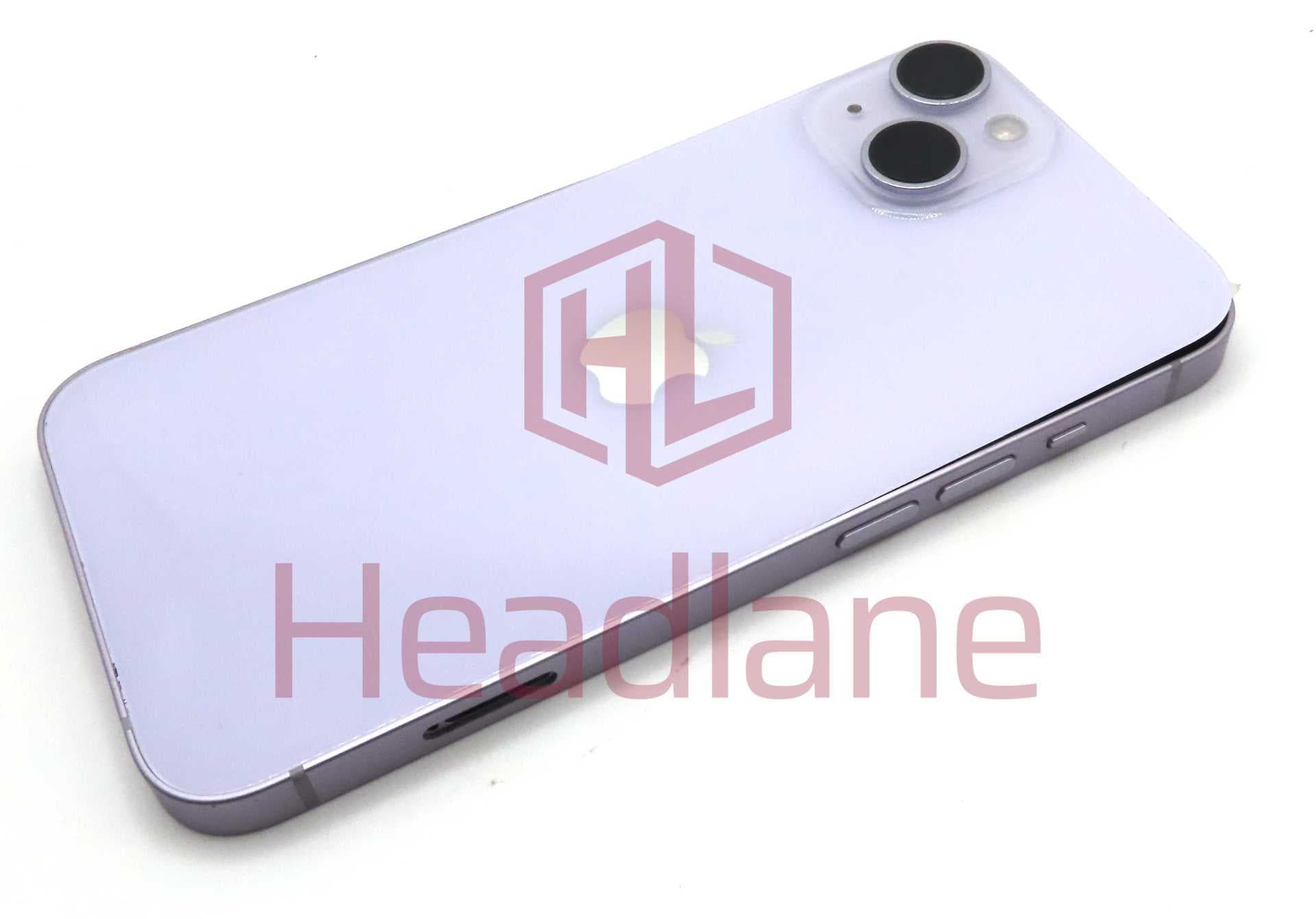 iPhone 14 Back / Battery Cover + Small Parts - Purple (Pulled - Grade B) - IP14BH-PR-B