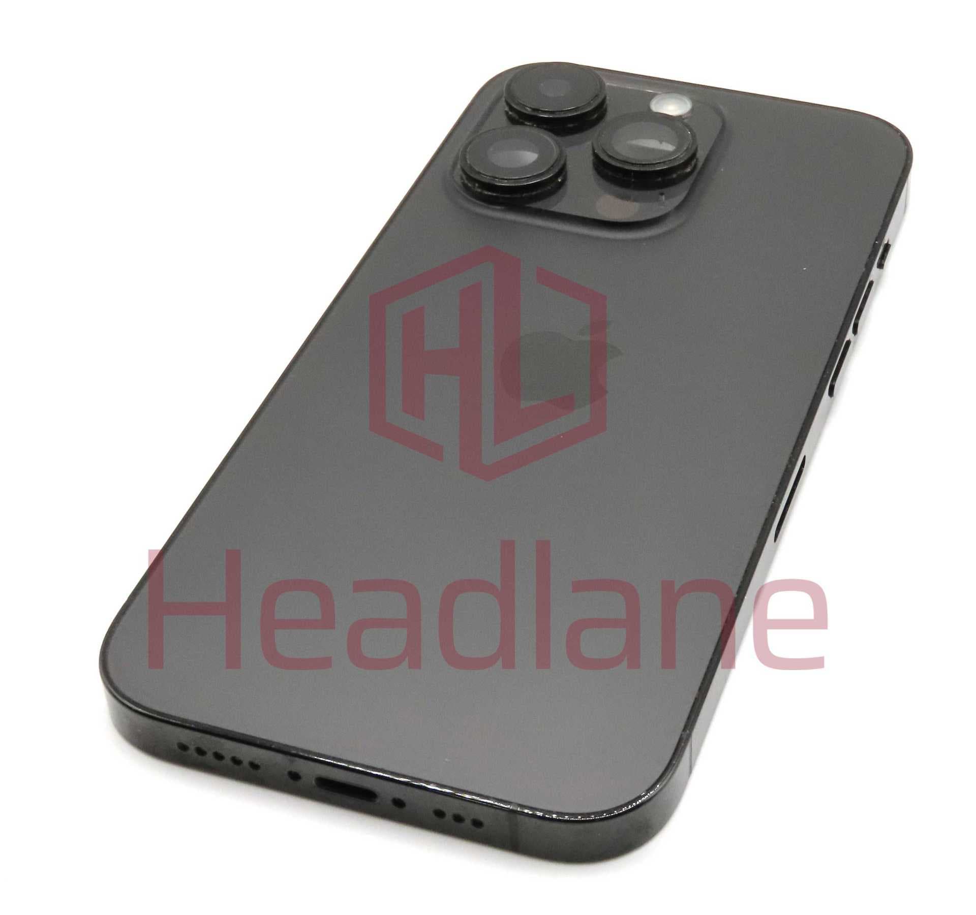 iPhone 14 Pro Back / Battery Cover + Small Parts - Black (Pulled - Grade C) (No Camera) - IP14PRBH-BK-C-NC