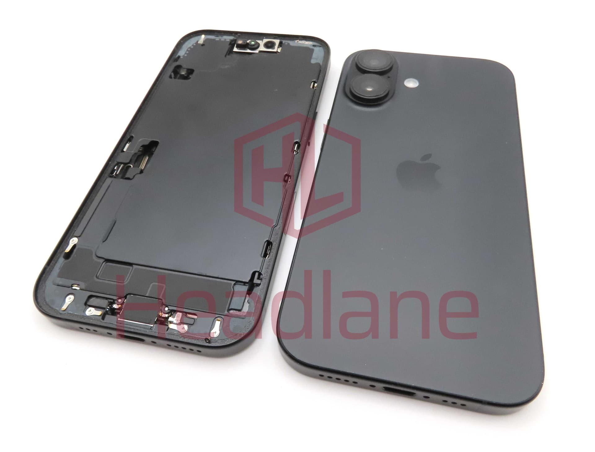 Apple iPhone 16 Back / Battery Cover + Small Parts - Black (Pulled - Grade A) - IP16BH-BK-A