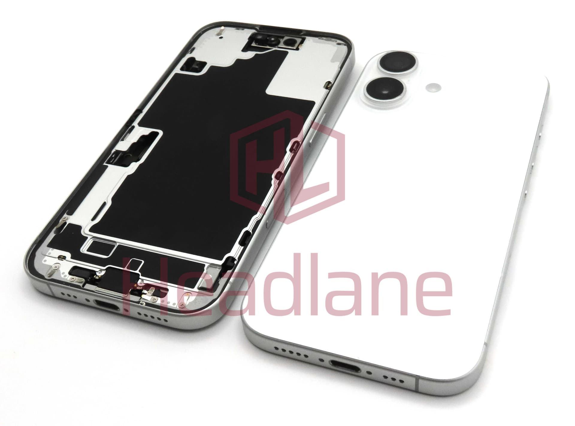 Apple iPhone 16 Back / Battery Cover + Small Parts - White (Pulled - Grade A) - IP16BH-WT-A