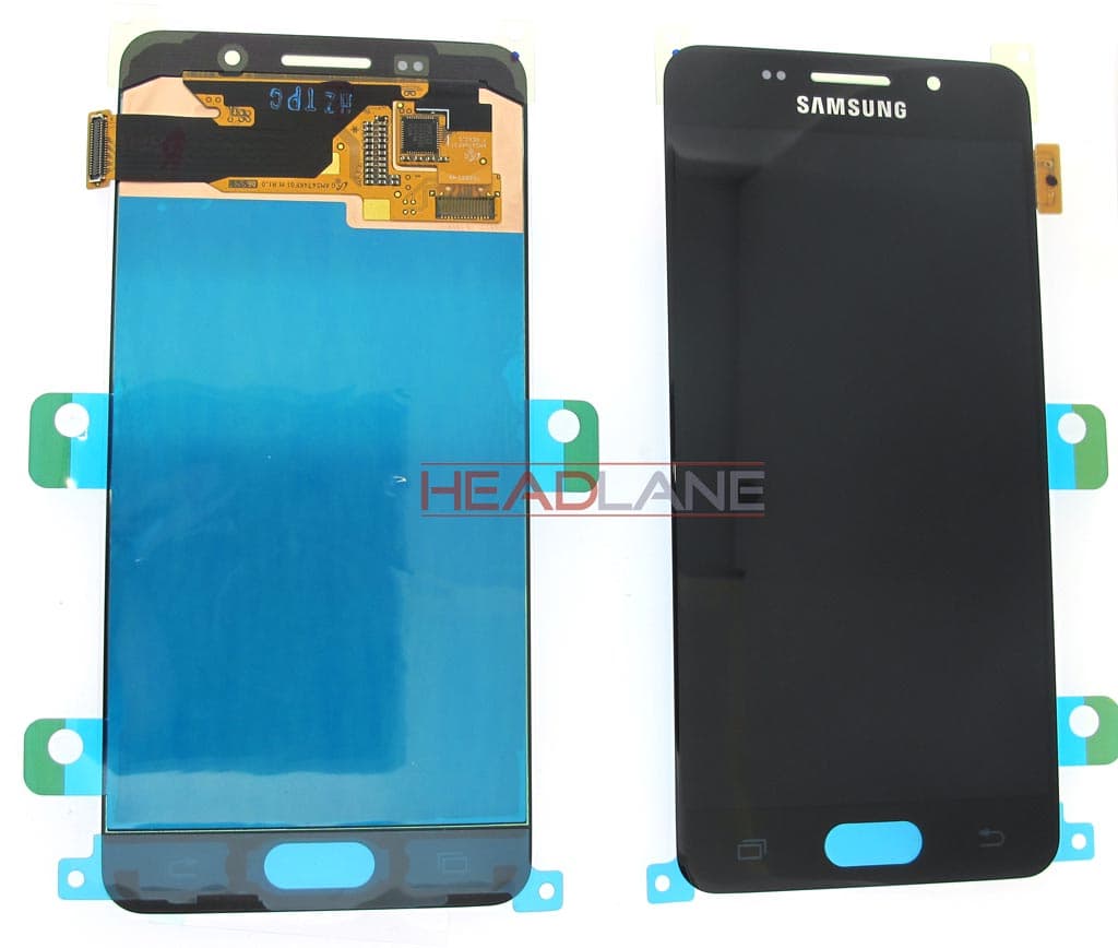 Samsung SM-A310 Galaxy A3 (2016) LCD Display / Screen + Touch - Black / Gold - GH97-18249B - Samsung Replacement Part
