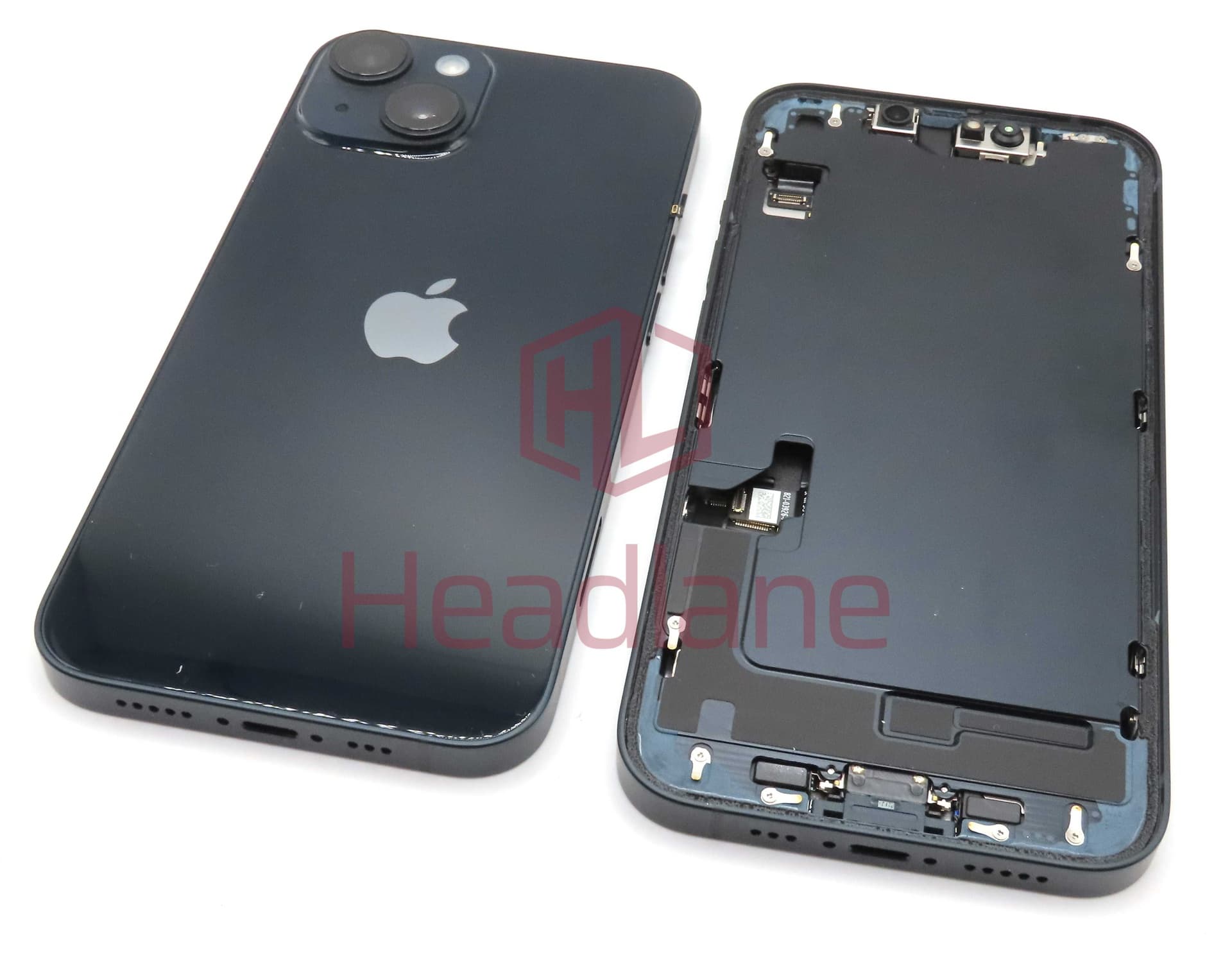 iPhone 14 Back / Battery Cover + Small Parts - Black (Pulled - Grade A) - IP14BH-MN-A