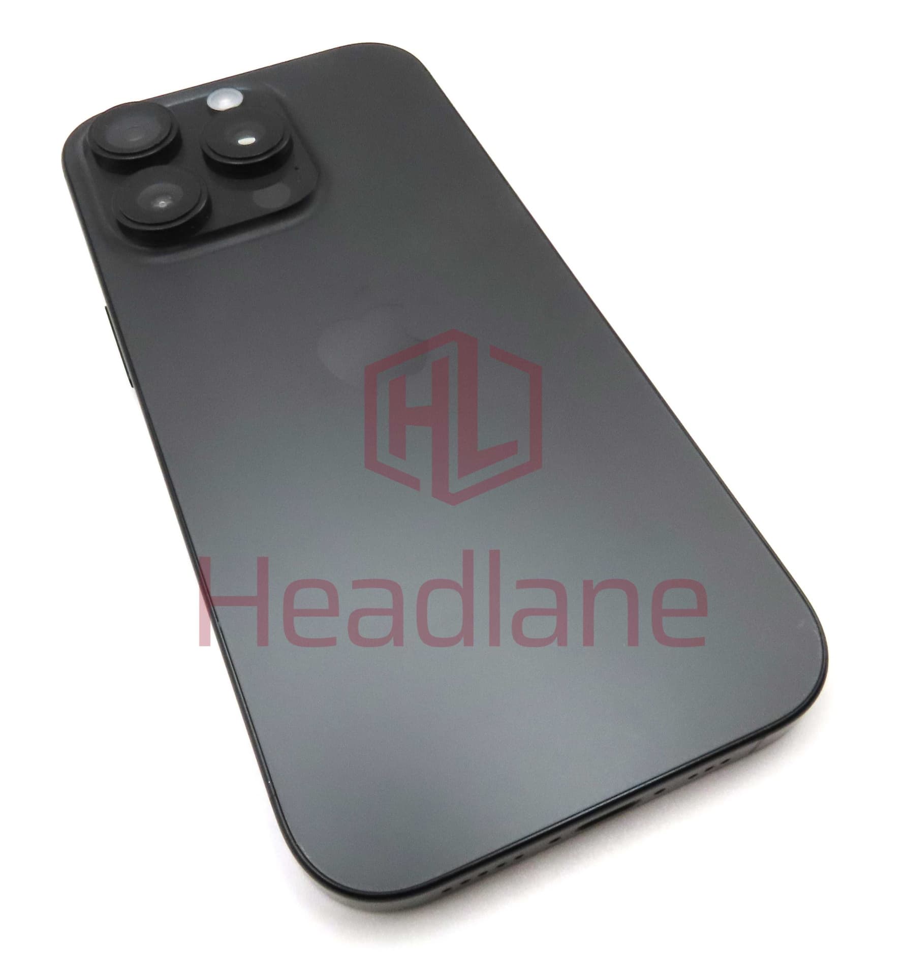 Apple iPhone 16 Pro Back / Battery Cover + Small Parts - Black Titanium (Grade C) - IP16PRBH-BKT-C