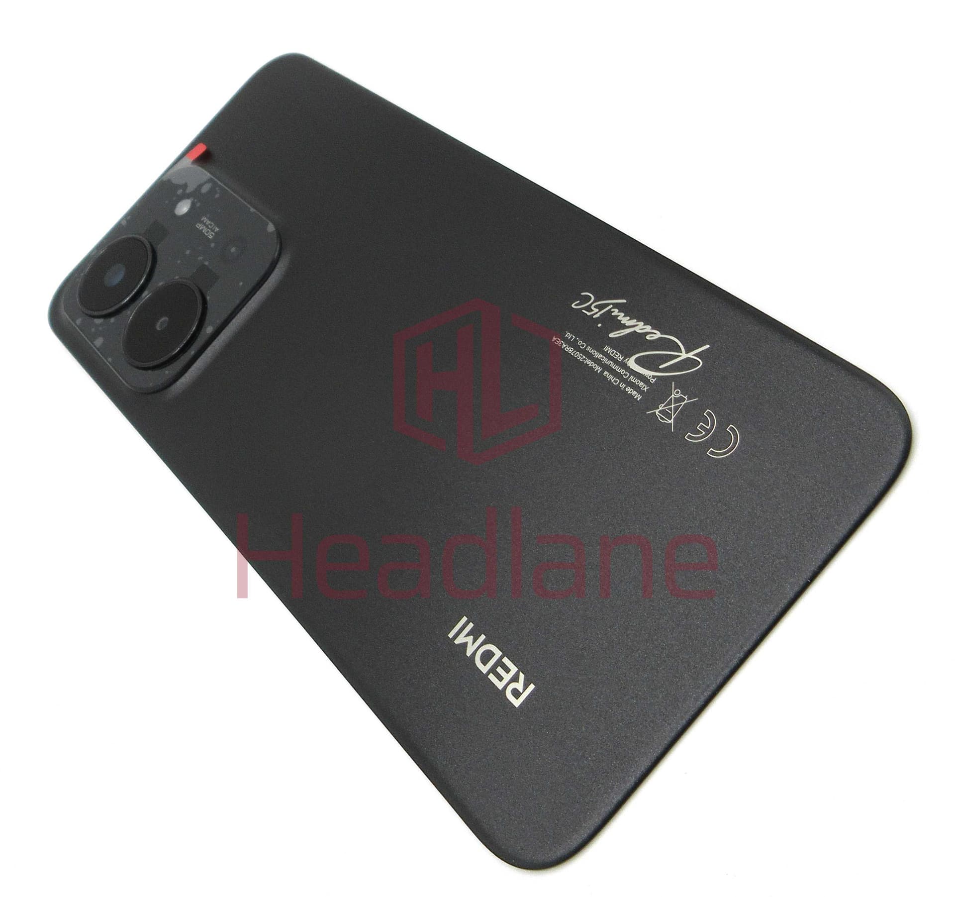 Xiaomi Redmi 15C 4G Back / Battery Cover - Black - 5600060P15A00 - Xiaomi Replacement Part