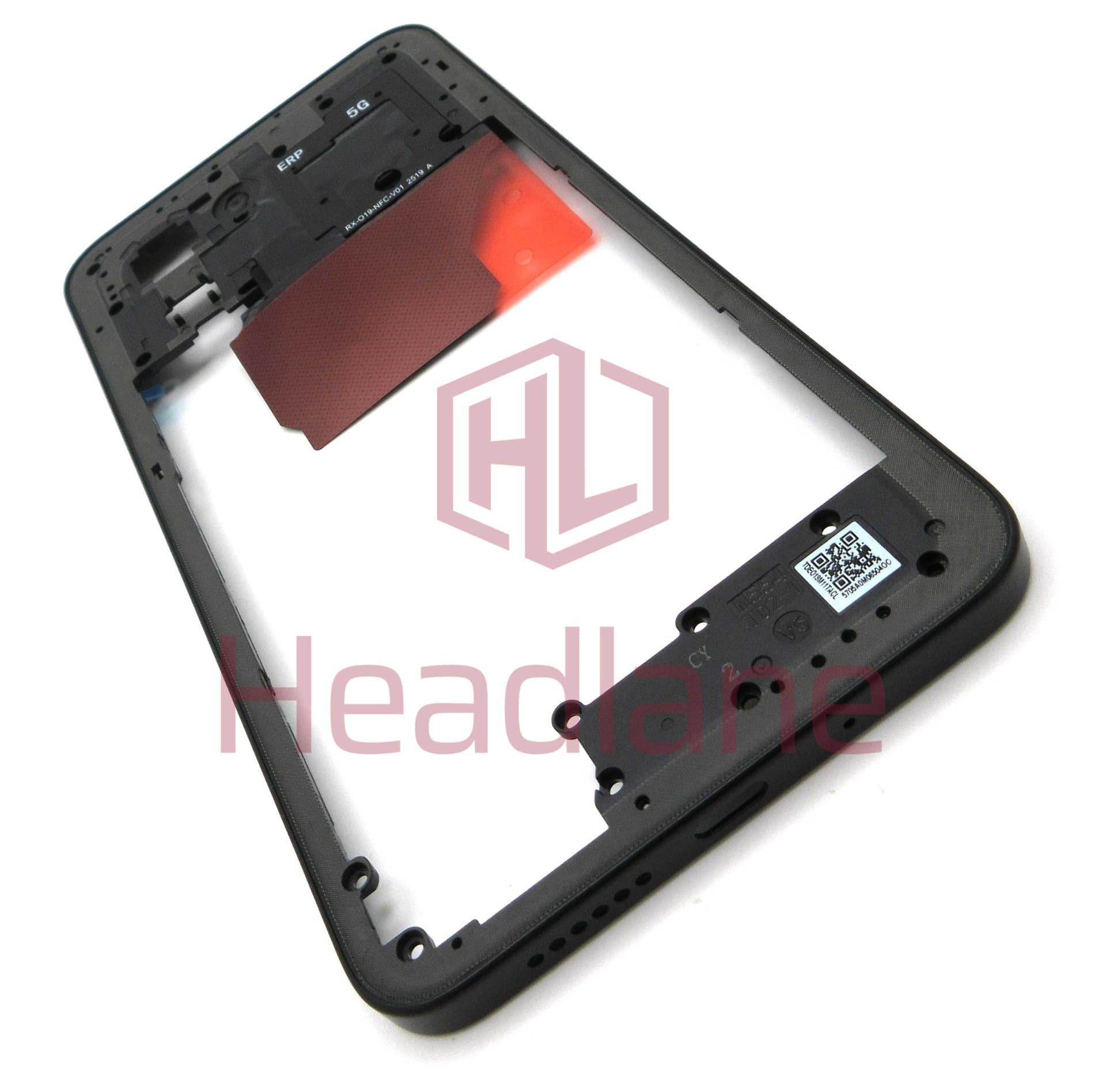 Xiaomi Redmi 15 5G Middle Cover / Chassis - Midnight Black (ERP) - 1610110001292A - Xiaomi Replacement Part