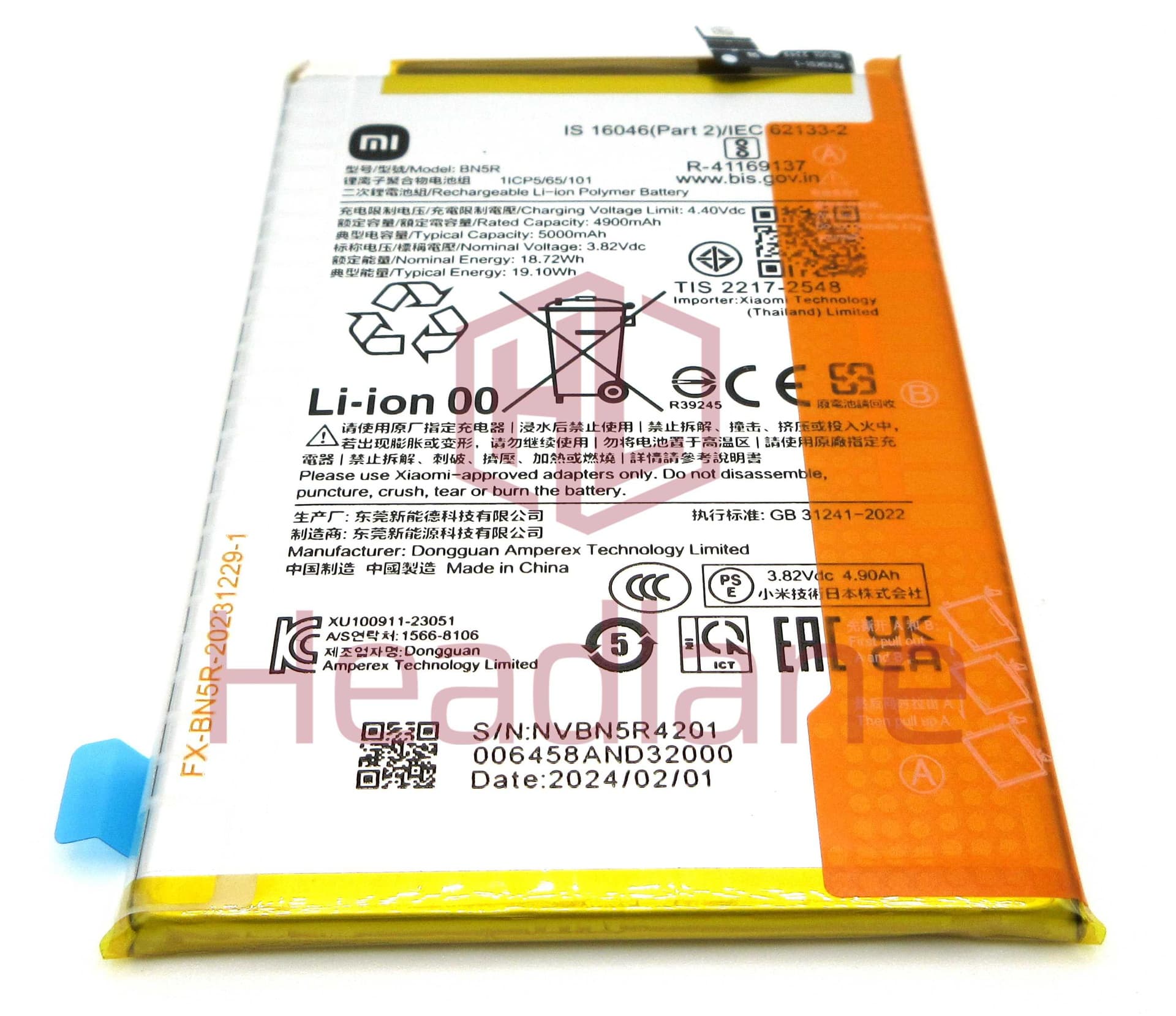 Xiaomi Redmi A3 BN5R 5000mAh Battery - 1330101000177B