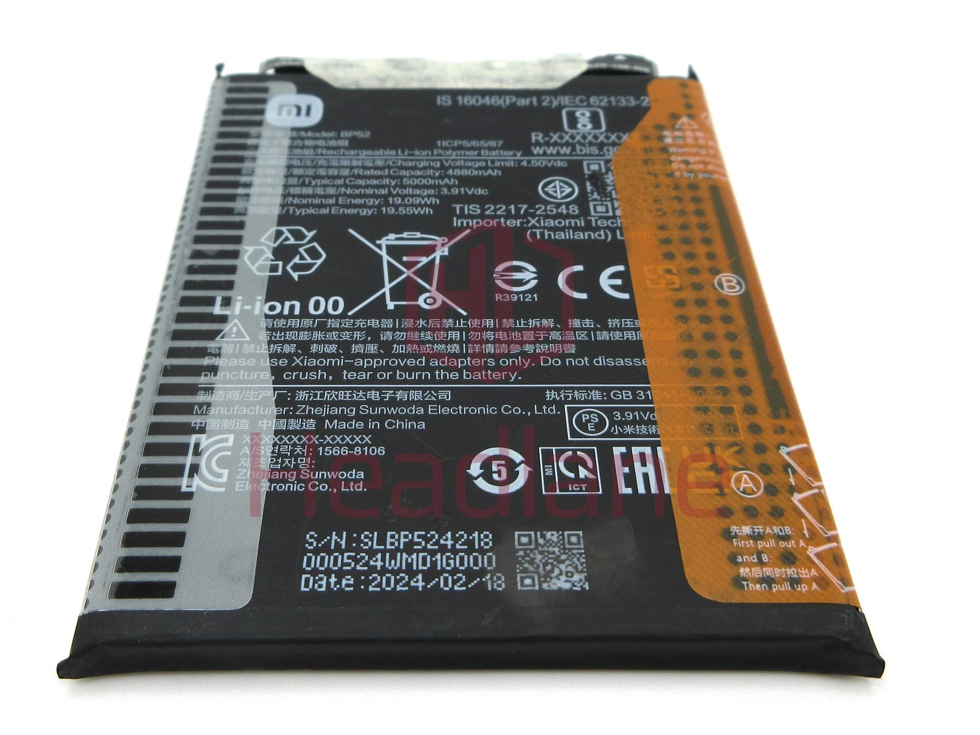 Xiaomi Poco F6 BP52 5000mAh Battery - 1330102000136D - Xiaomi Replacement Part