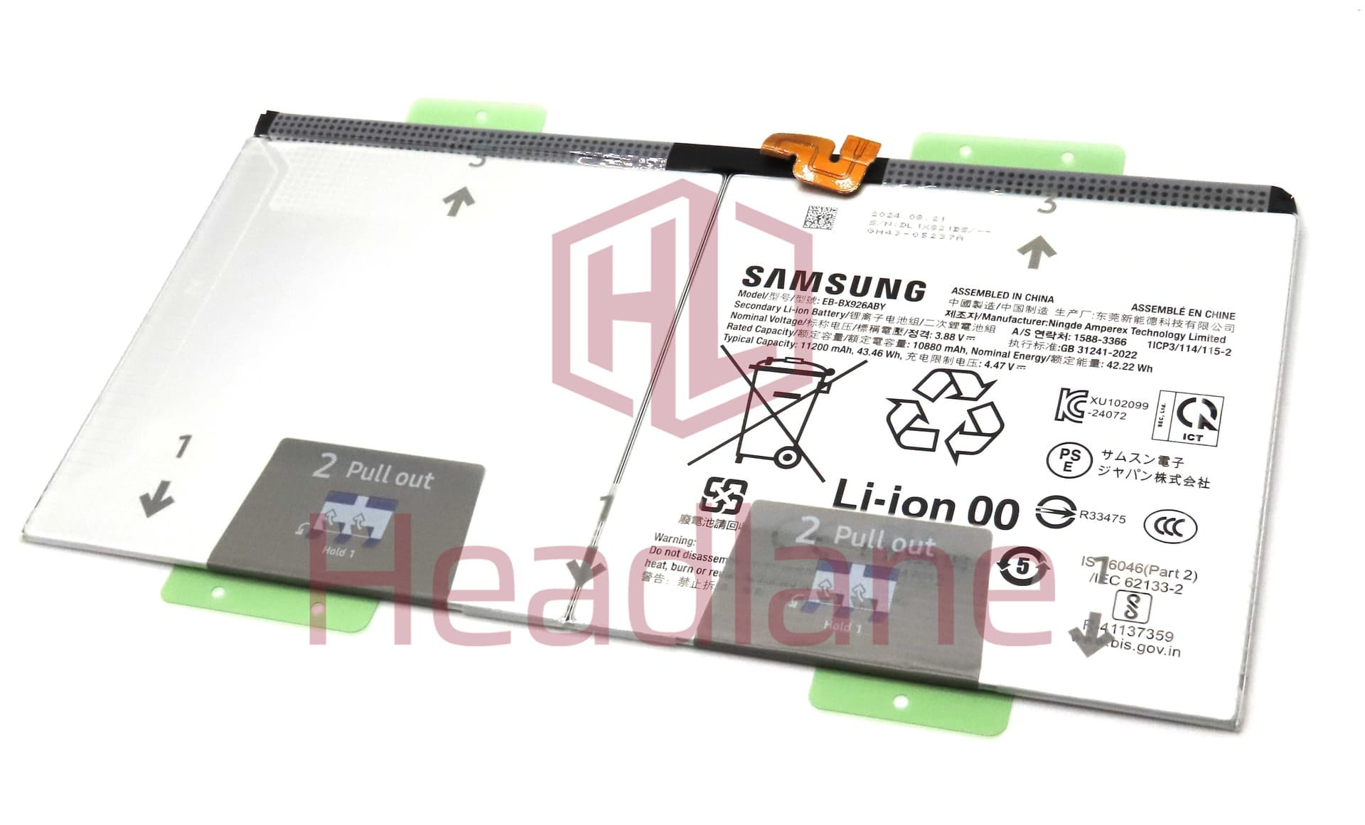 Samsung SM-X920 X926 Galaxy Tab S10 Ultra (WiFi / 5G) EB-BX926ABY 11200mAh Internal Battery - GH82-35946A