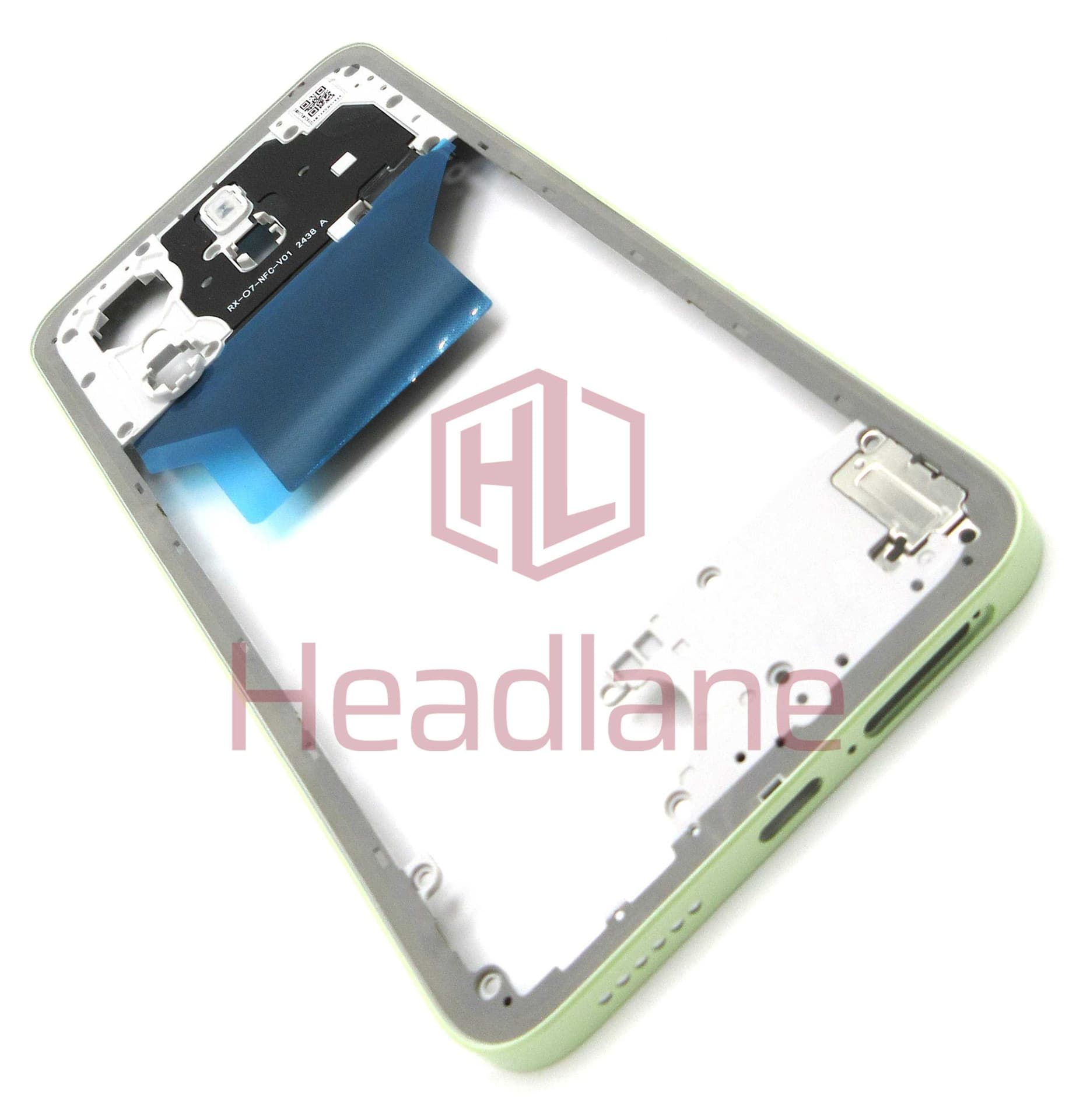 Xiaomi Redmi Note 14 ERP Middle Cover / Chassis - Green - 1610110001093B - Xiaomi Replacement Part