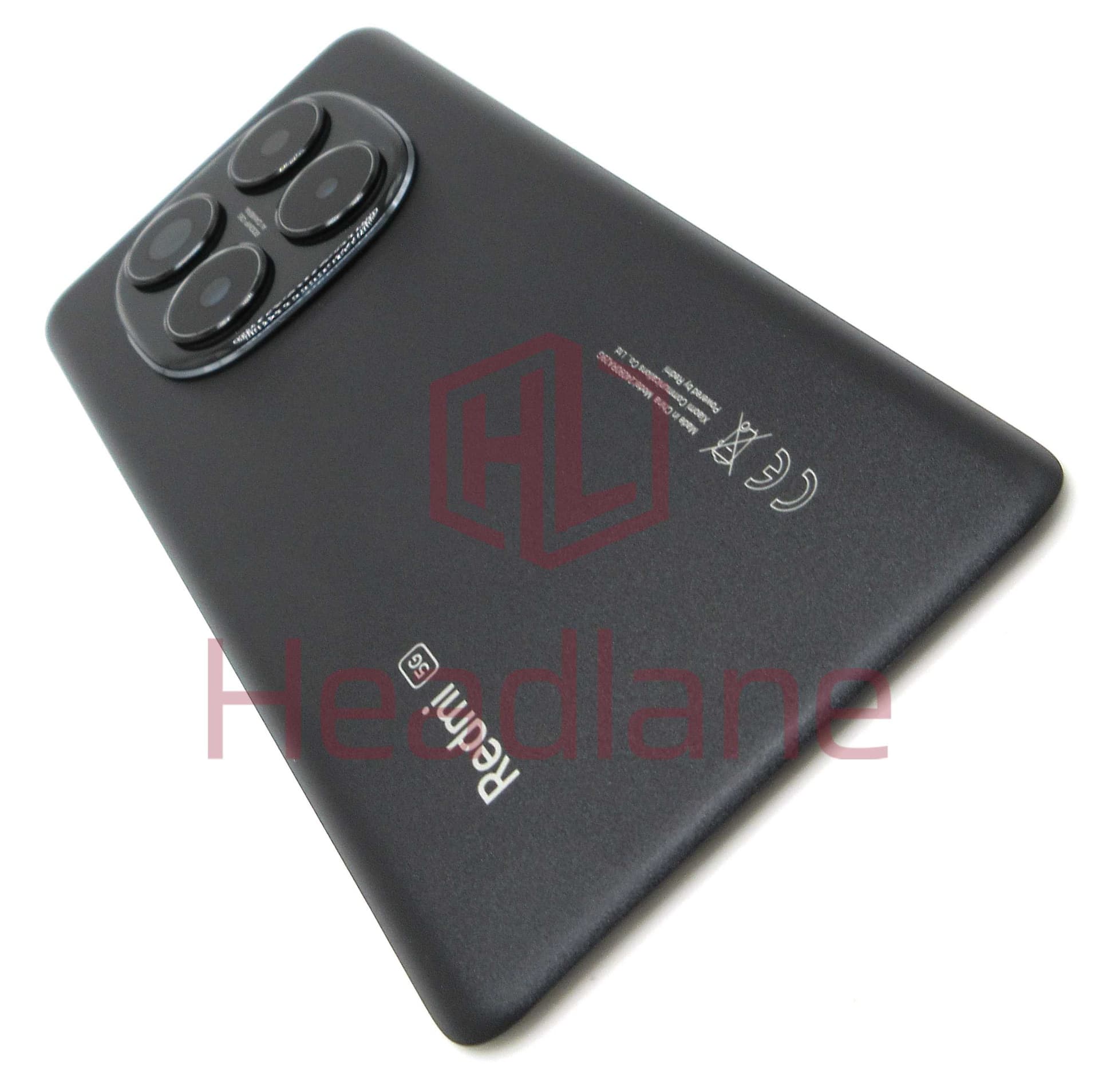 Xiaomi Redmi Note 14 Pro 5G Back / Battery Cover - Black - 56003000O1600