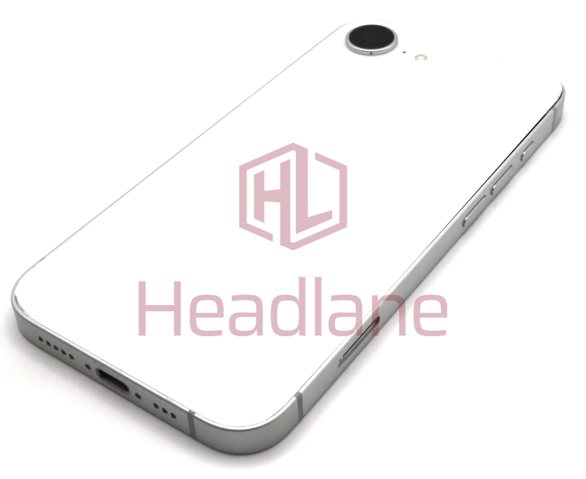 Apple iPhone 16e Back / Battery Cover + Small Parts - White (Grade A) - IP16EBH-WT-A