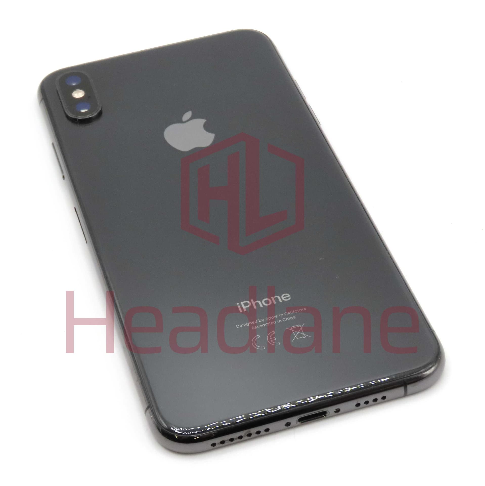 Apple iPhone XS Max Back / Battery Cover + Small Parts - Space Grey (Pulled - Grace C) - IPXSMBH-SG-C