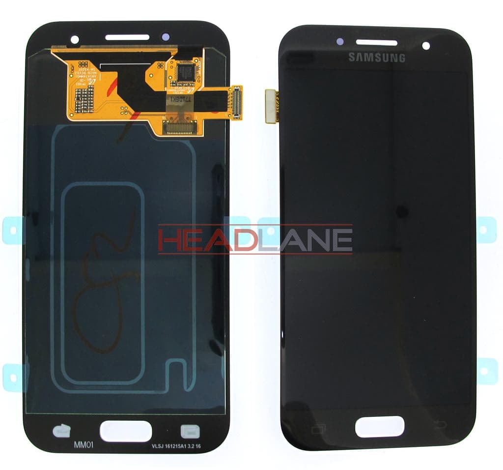 Samsung SM-A320 Galaxy A3 (2017) LCD Display / Screen + Touch - Black  - GH97-19753A - Samsung Replacement Part