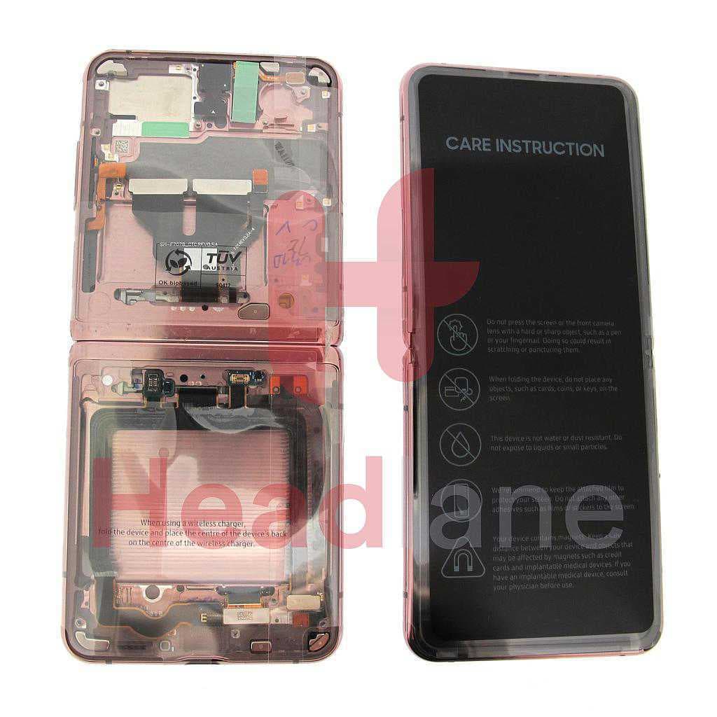 Samsung SM-F707 Galaxy Z Flip 5G LCD Display / Screen + Touch - Mystic Bronze (No Box) - GH82-23351B-NB