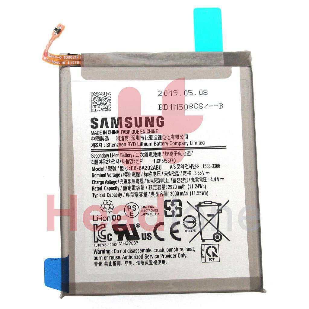Samsung SM-A202 Galaxy A20E EB-BA202ABU 3000mAh Internal Battery (No Box) - GH82-20188A-NB