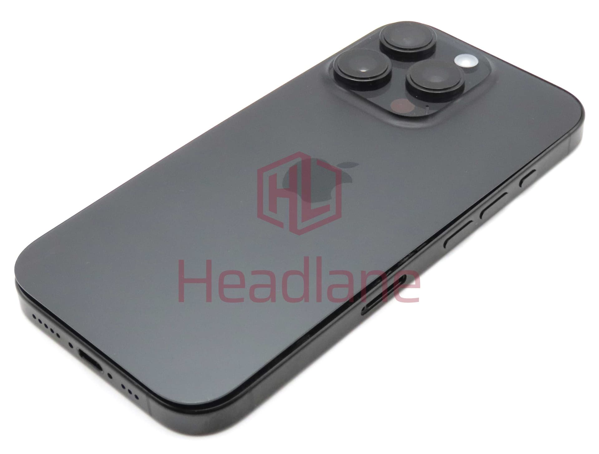 Apple iPhone 16 Pro Back / Battery Cover + Small Parts - Black Titanium (Grade A) - IP16PRBH-BK-A