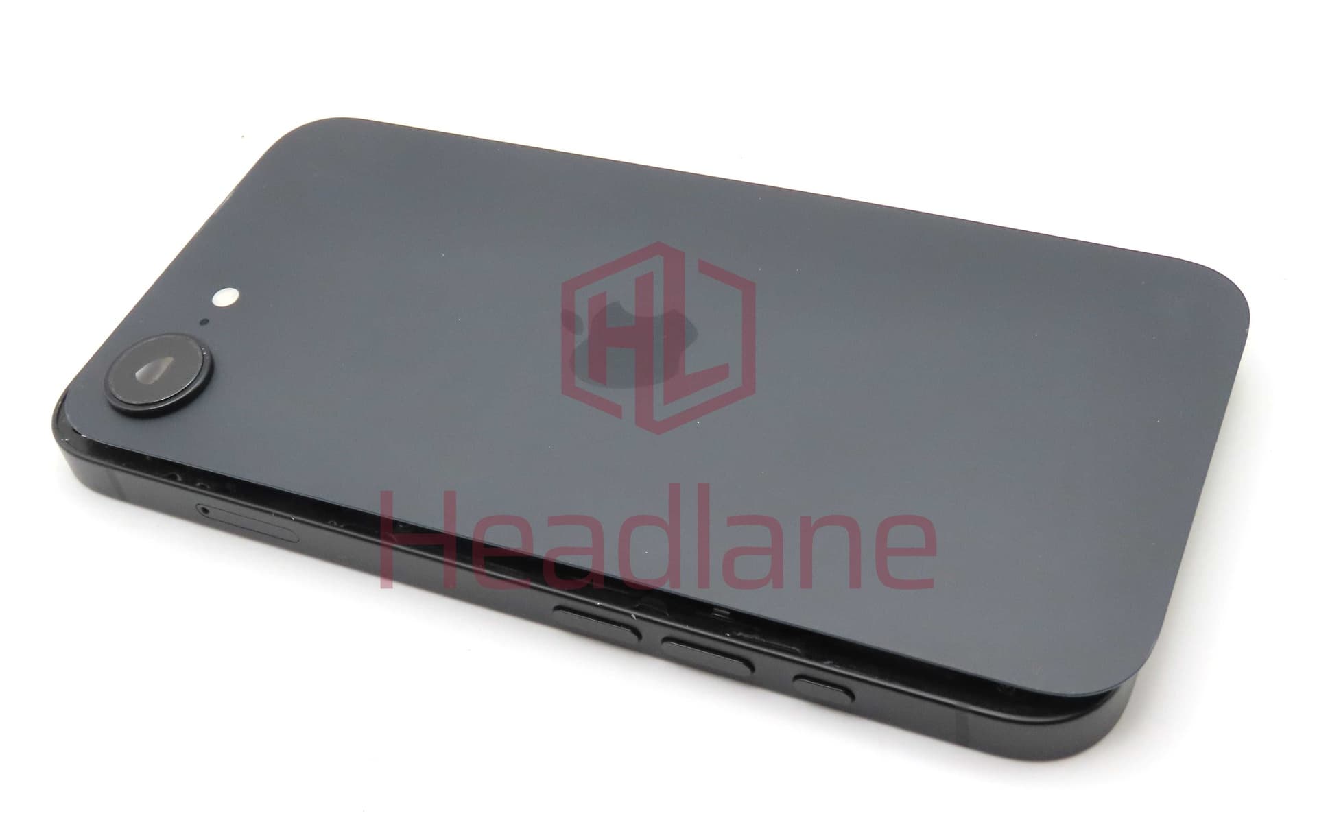 Apple iPhone 16e Back / Battery Cover + Small Parts - Black (Grade A) - IP16EBH-BK-A