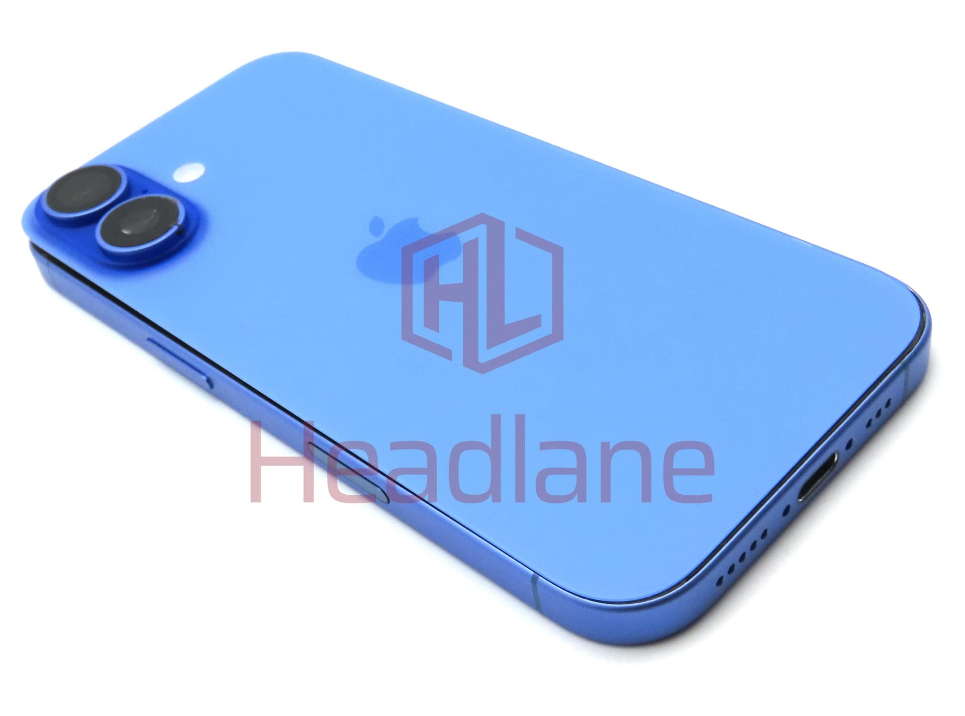 Apple iPhone 16 Back / Battery Cover + Small Parts - Ultramarine (Pulled - Grade A) (No Camera) - IP16BH-UB-NC-A