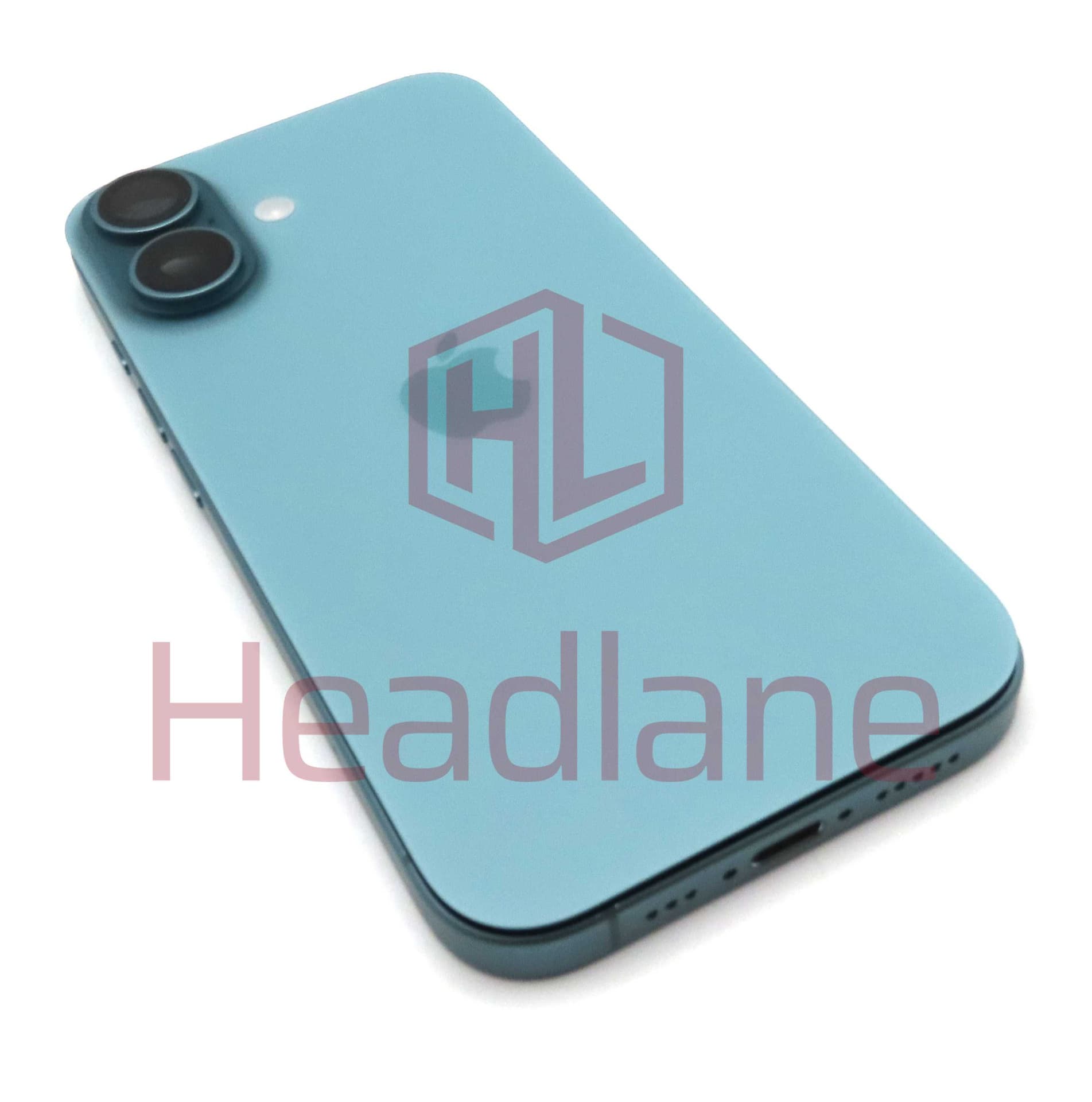 Apple iPhone 16 Back / Battery Cover + Small Parts - Teal (Pulled - Grade A) (No Camera) - IP16BH-TL-NC-A - Pulled Replacement Part