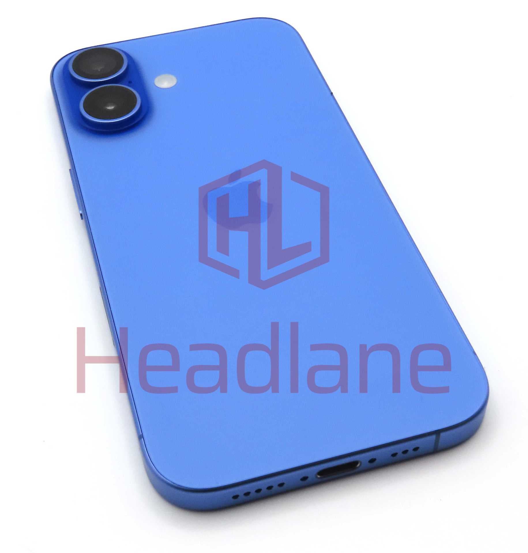 Apple iPhone 16 Back / Battery Cover + Small Parts - Ultramarine (Pulled - Grade A) - IP16BH-UB-A