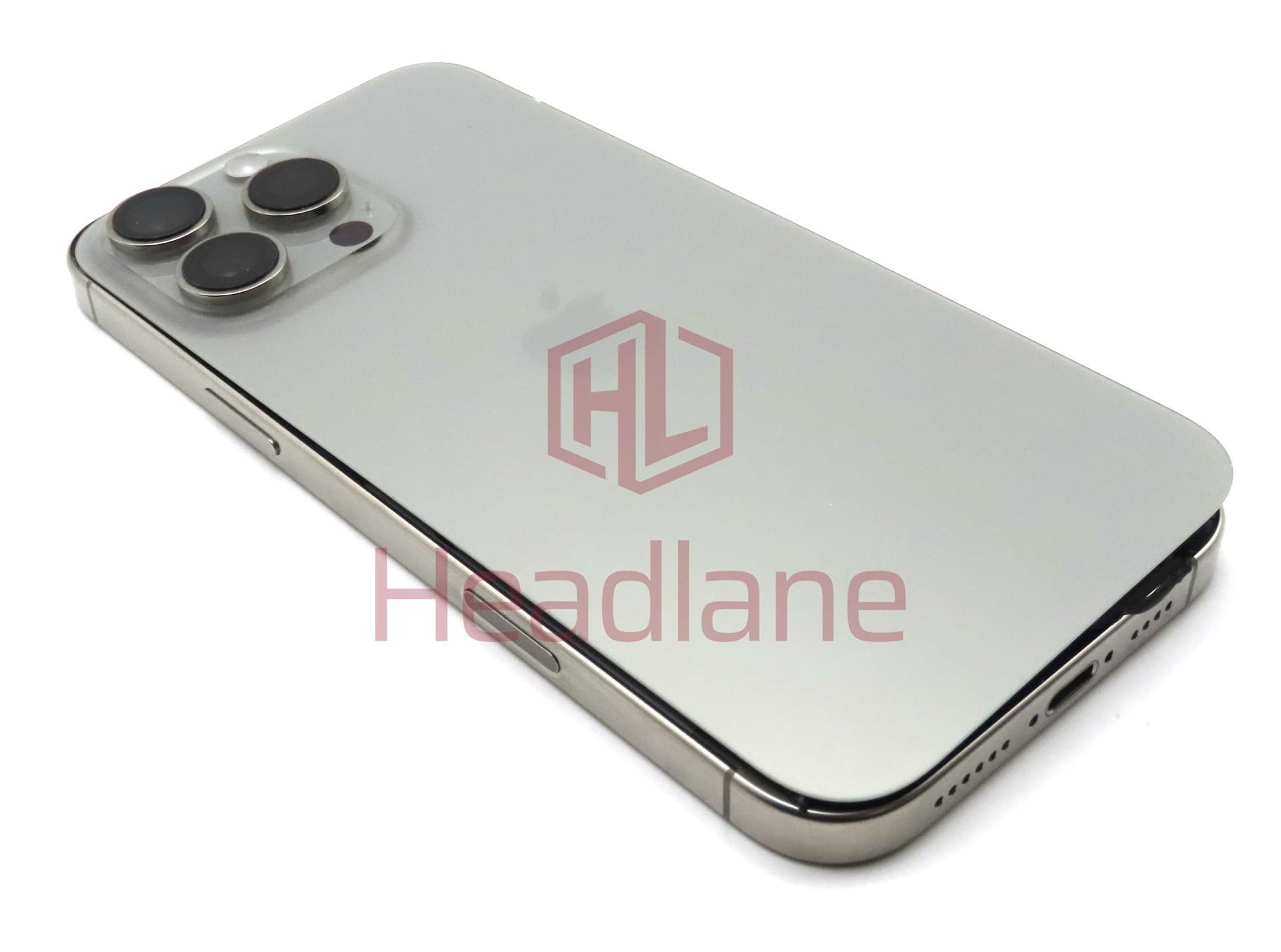 Apple iPhone 16 Pro Max Back / Battery Cover + Small Parts - Natural Titanium (Pulled - Grade B) - IP16PMBH-NT-B
