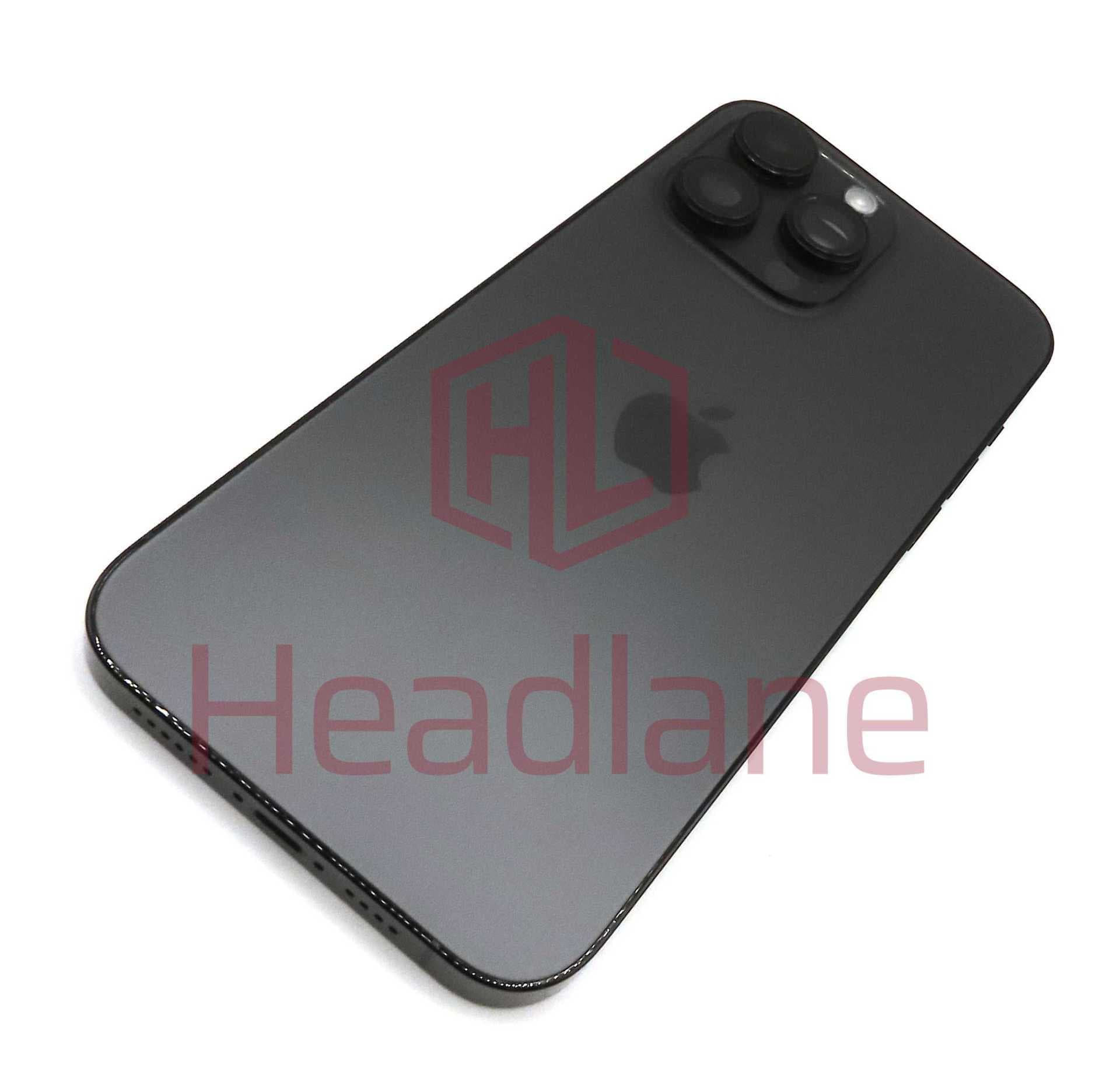 iPhone 14 Pro Max Back / Battery Cover + Small Parts - Black (Pulled - Grade C) (No Camera) - IP14PMBH-BK-NC-C - Pulled Replacement Part
