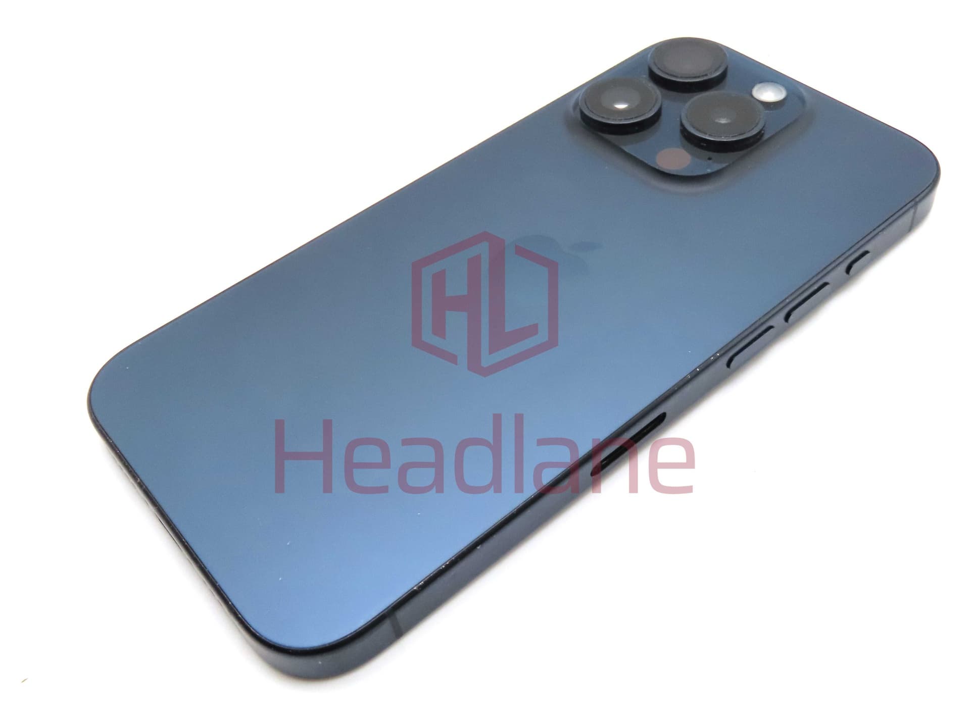 iPhone 15 Pro Back / Battery Cover + Small Parts - Blue Titanium (Pulled - Grade C) - IP15PRBH-BLT-C
