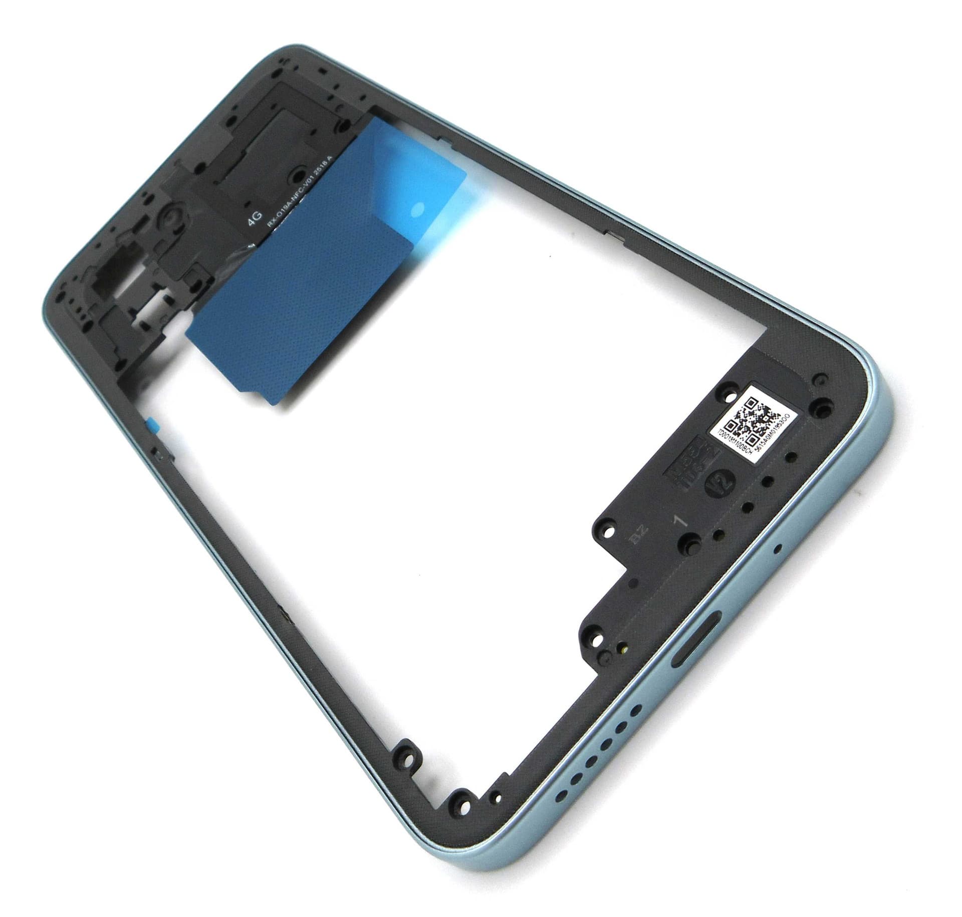 Xiaomi Poco M7 Middle Cover / Chassis - Blue - 1610110001452A - Xiaomi Replacement Part