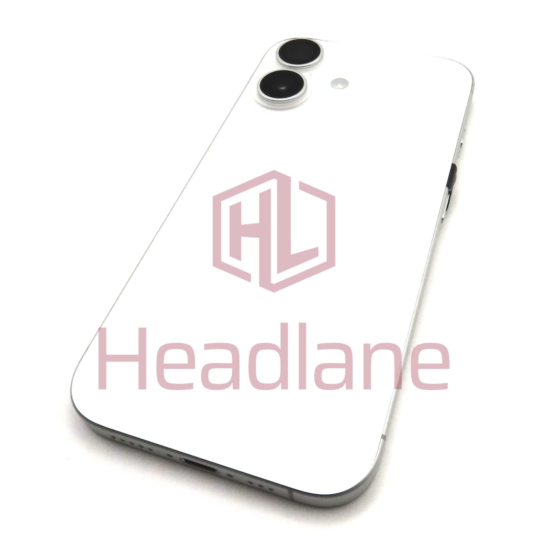 Apple iPhone 16 Back / Battery Cover + Small Parts - White (Pulled - Grade B) - IP16BH-WT-B