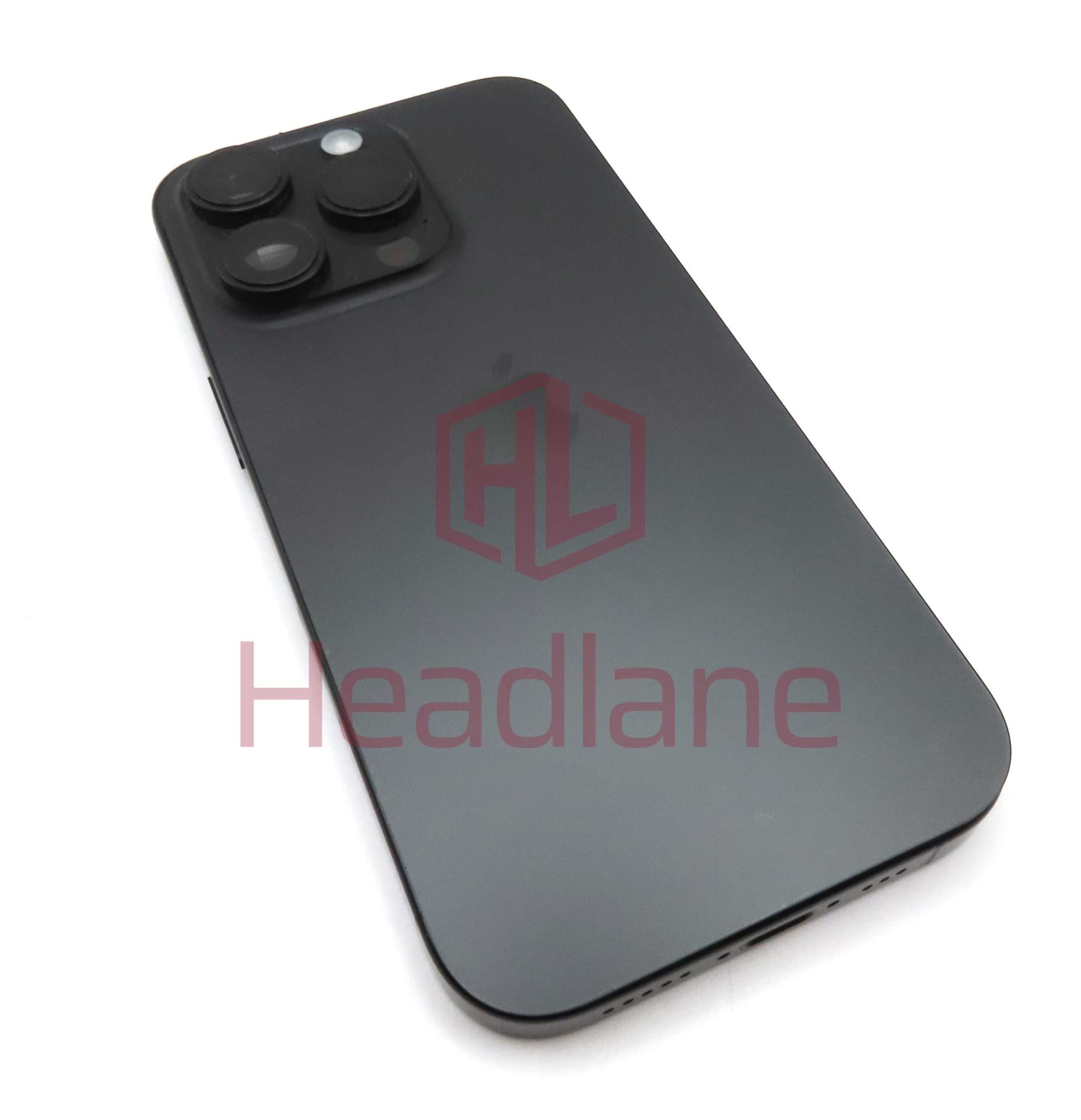 Apple iPhone 16 Pro Back / Battery Cover + Small Parts - Black Titanium (Grade A) (No Camera) - IP16PRBH-BT-A-NC