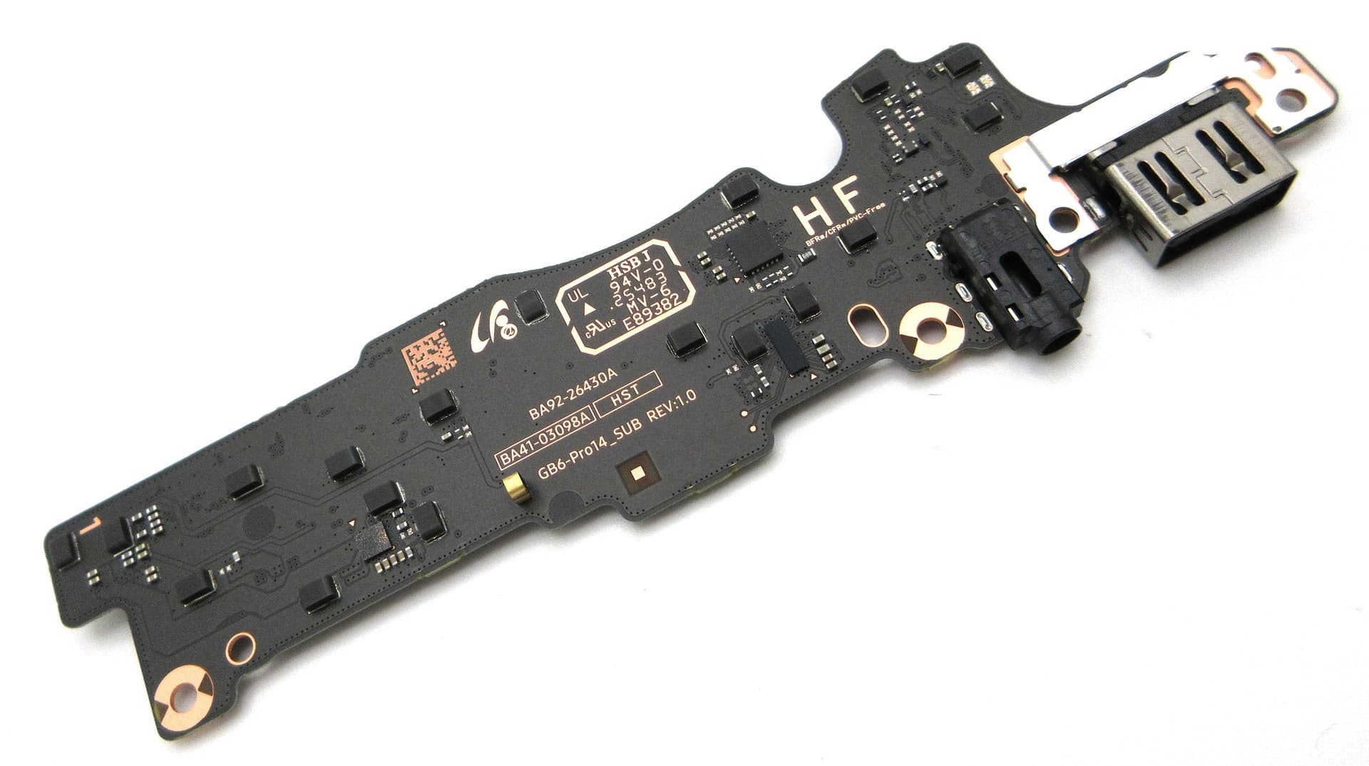 Samsung NP940XJG Galaxy Book6 Pro 14" Top USB / Headphone Jack Board - BA92-26430A