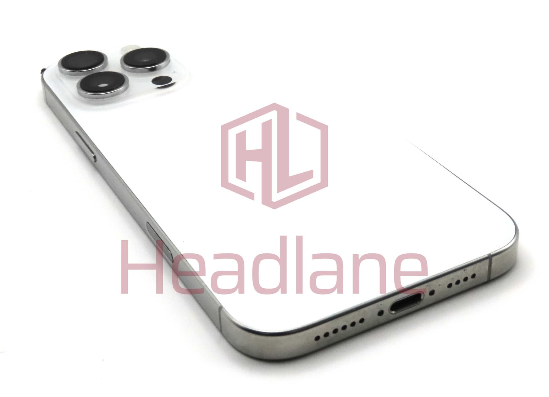 Apple iPhone 16 Pro Max Back / Battery Cover + Small Parts - White Titanium (Pulled - Grade C) - IP16PMBH-WT-C